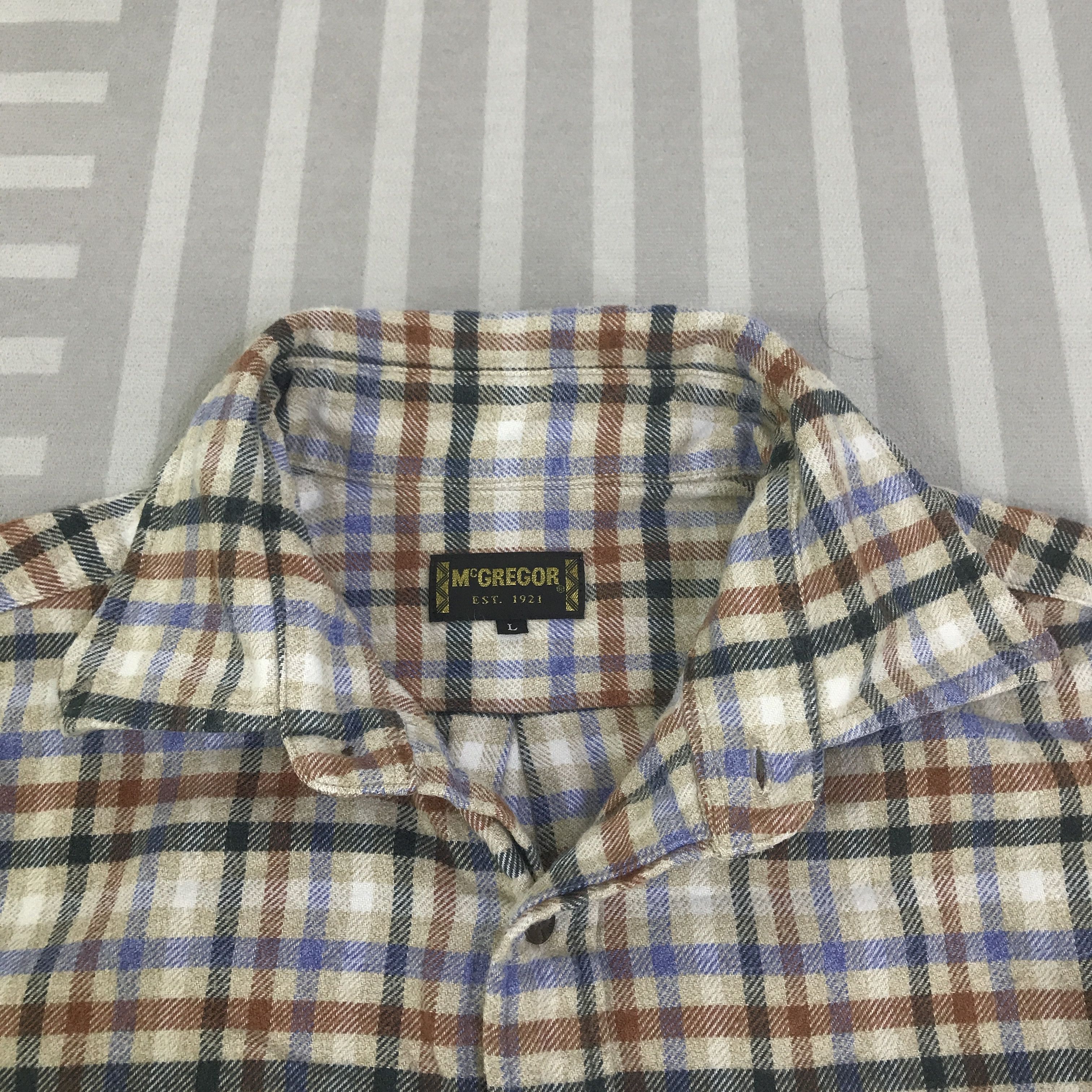 McGregor Vintage McGregor Tartan design Button Up Shirts K117B17 Size US L / EU 52-54 / 3 - 5 Thumbnail