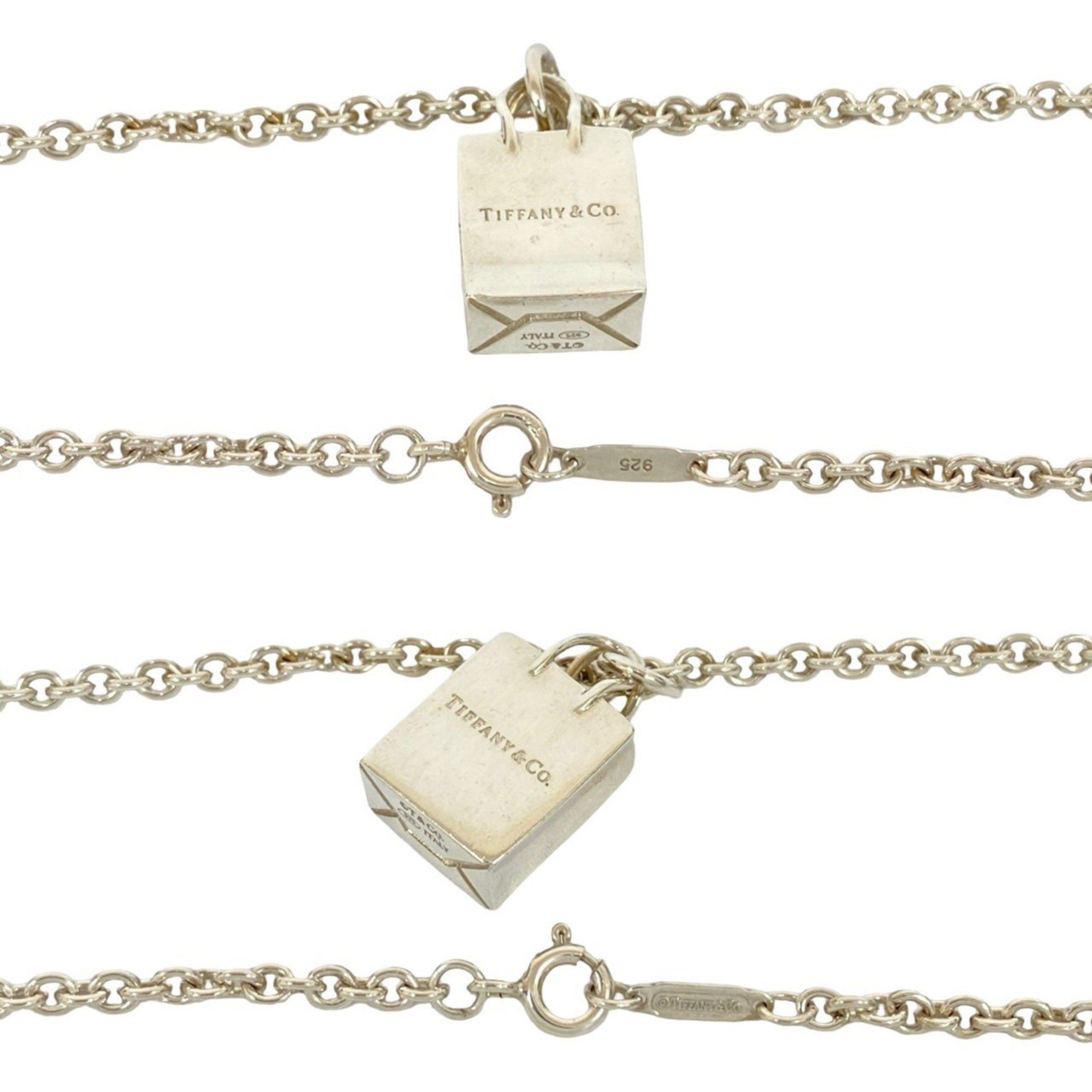 Tiffany & Co. TIFFANY & Co. Tiffany Shopping Bag Necklace Logo Sterling Silver Pendant Choker 11138 Size ONE SIZE - 1 Thumbnail