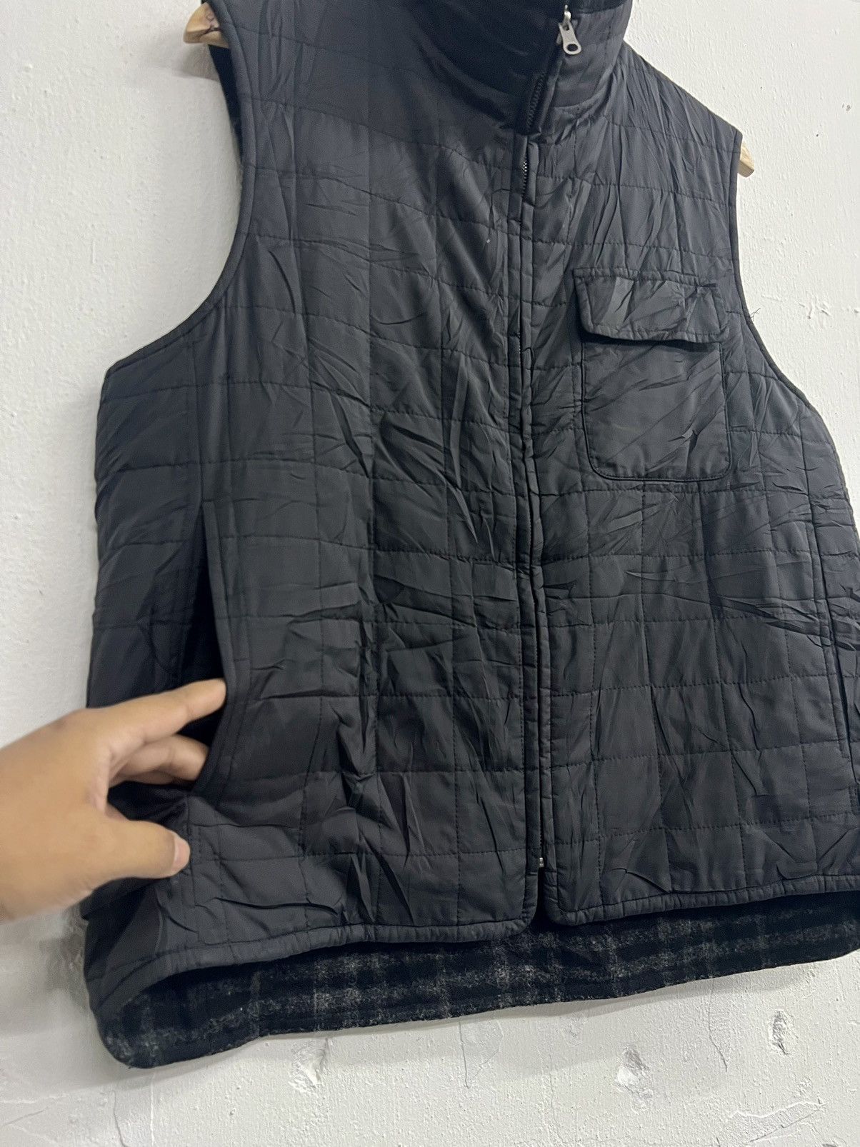 Burberry Burberry London Wool Checkered Black Reversible Vest Size US L / EU 52-54 / 3 - 11 Thumbnail