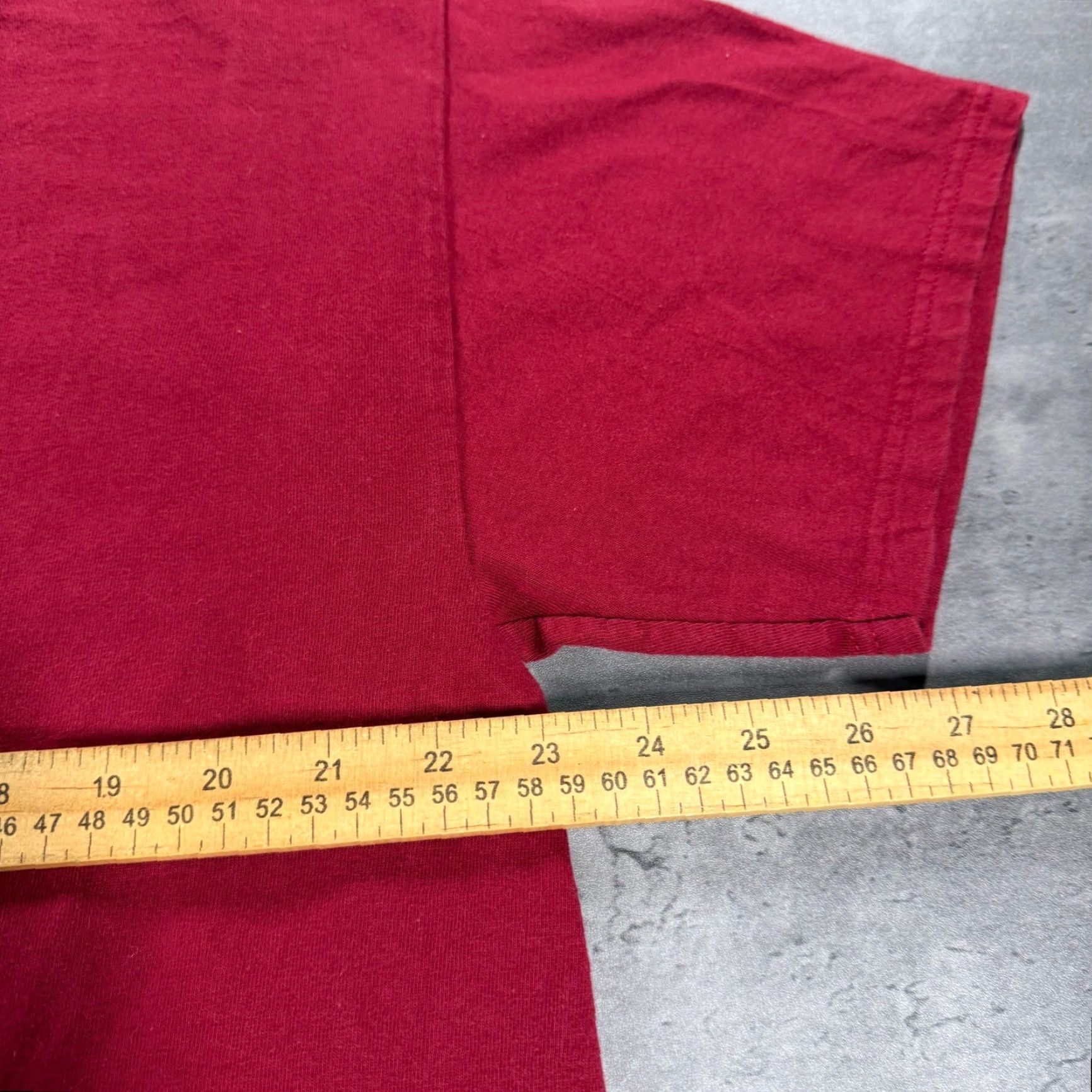 Hanes VINTAGE 90s Comedy Script T Shirt Red Hanes Nano-T Mens M Graphic Print Shirt Size US M / EU 48-50 / 2 - 7 Thumbnail