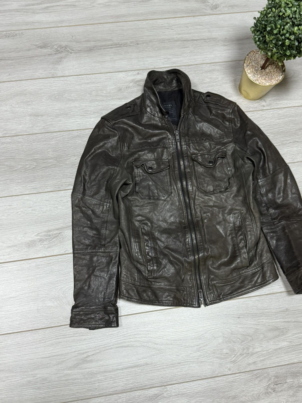 Allsaints Allsaints leather spitalfields vintage jacket biker Size US S / EU 44-46 / 1 - 2 Thumbnail