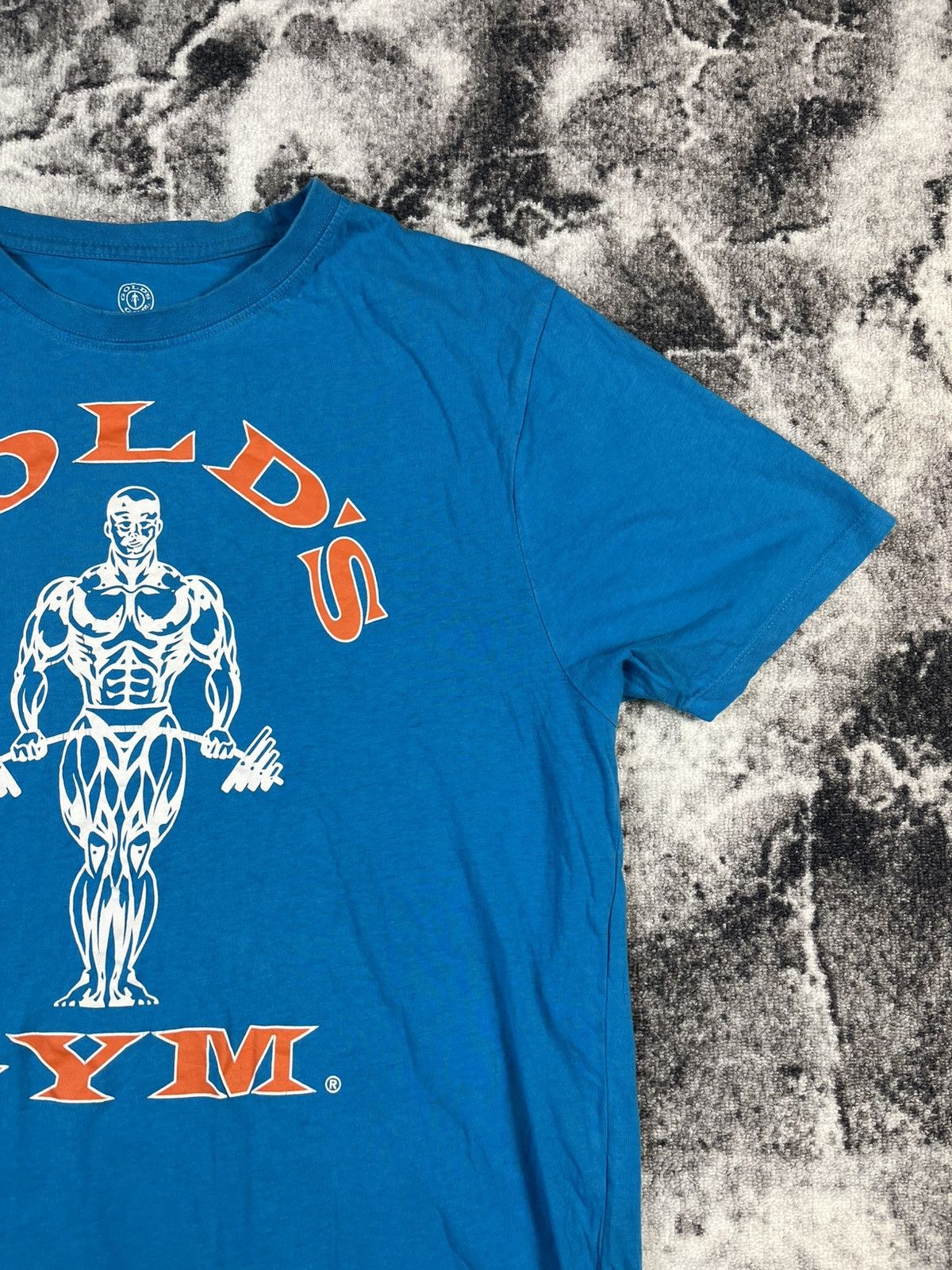 Vintage Gold’s Gym Muscle Graphic T-Shirt Blue Vintage Style Size US XL / EU 56 / 4 - 3 Thumbnail