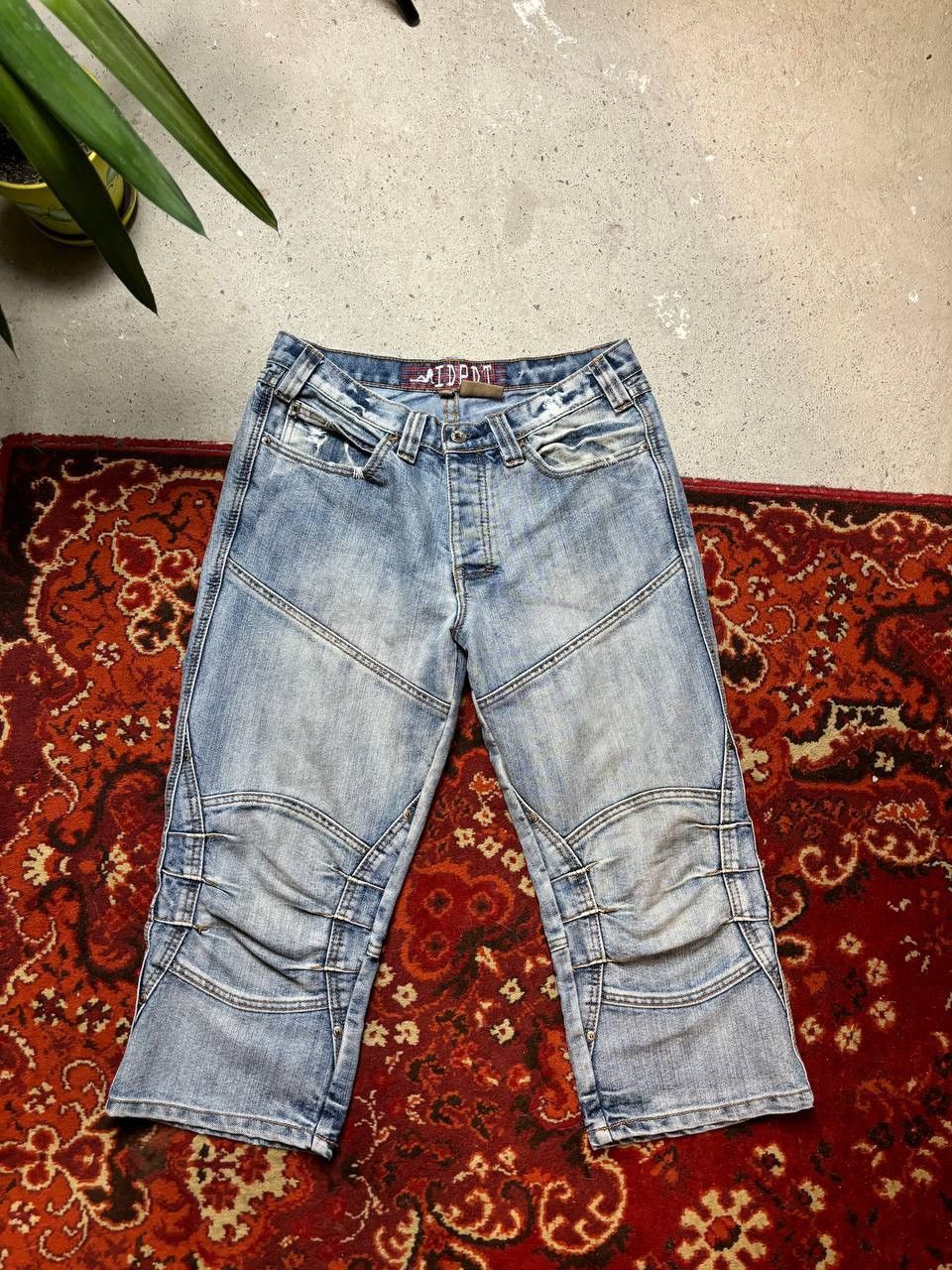 Japanese Brand × Vintage Vintage Y2K IDPDP Avant Garde Denim Shorts Size US 33 - 1 Thumbnail