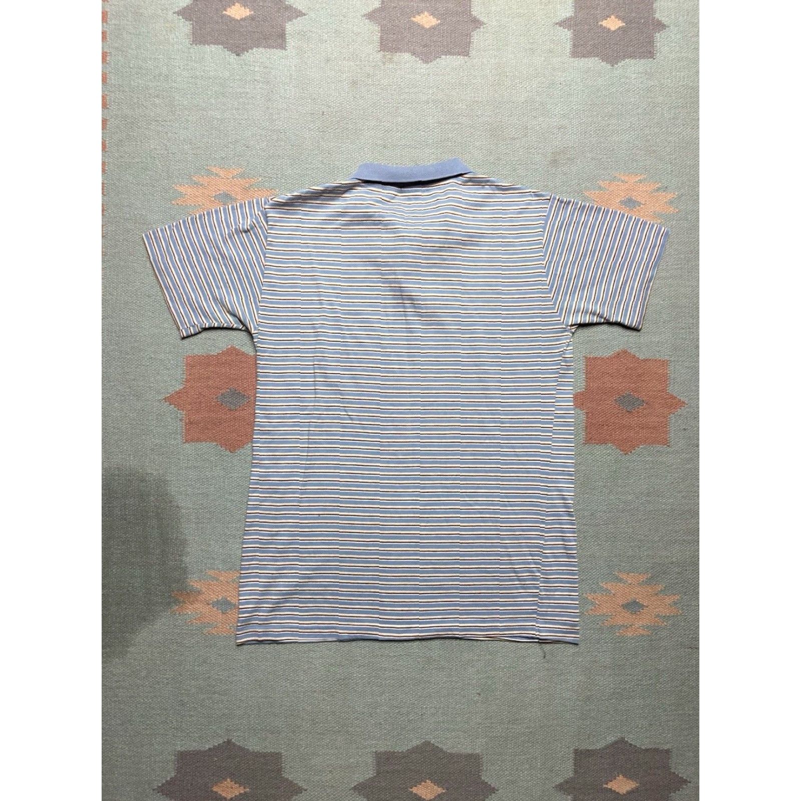 Vintage VINTAGE Donegal Polo Shirt Short Sleeve Striped Soft Blue Adult Large Size US L / EU 52-54 / 3 - 5 Thumbnail