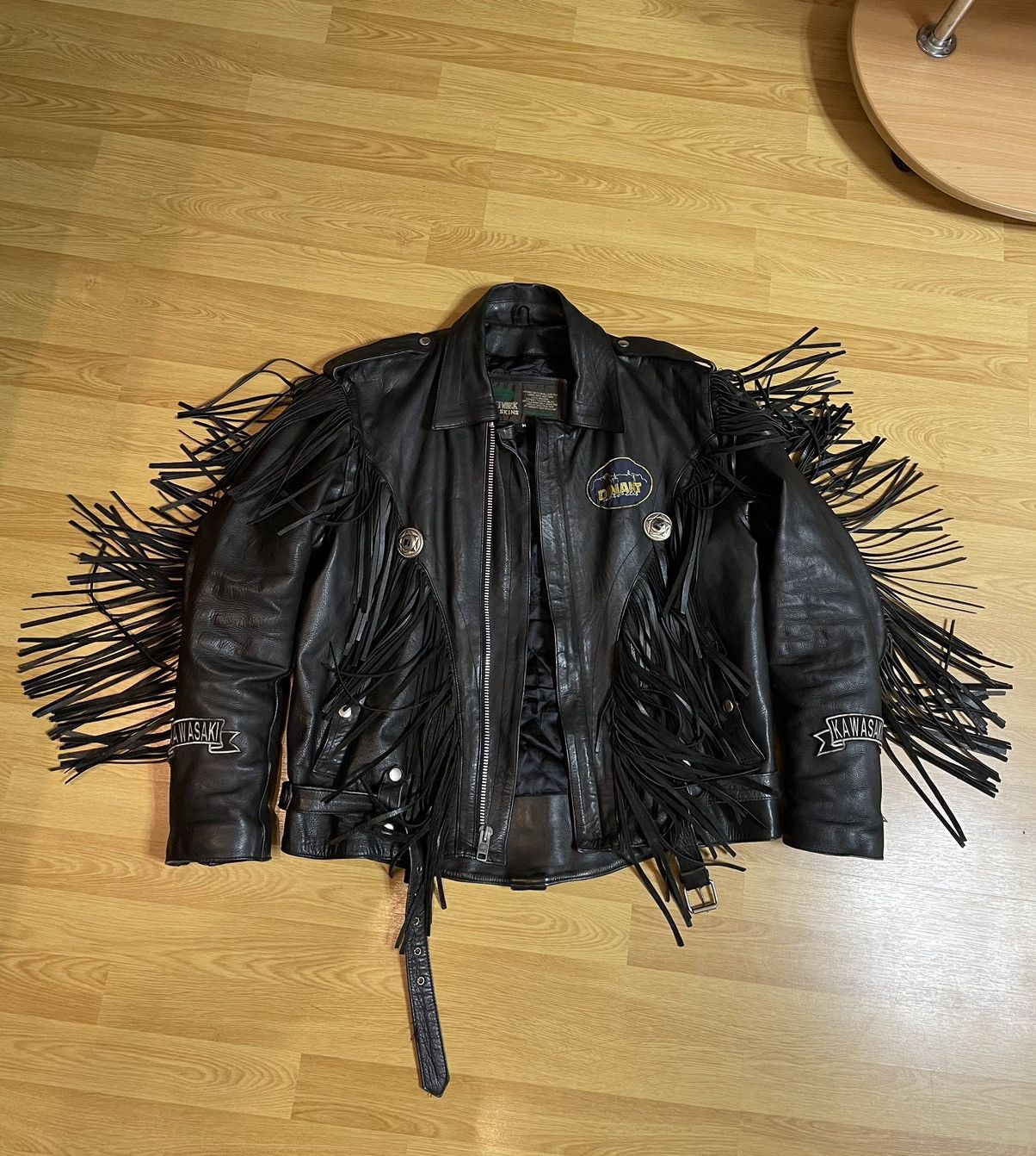 Vintage vintage biker leather suede fringe jacket rare M-L Size US M / EU 48-50 / 2 - 2 Thumbnail