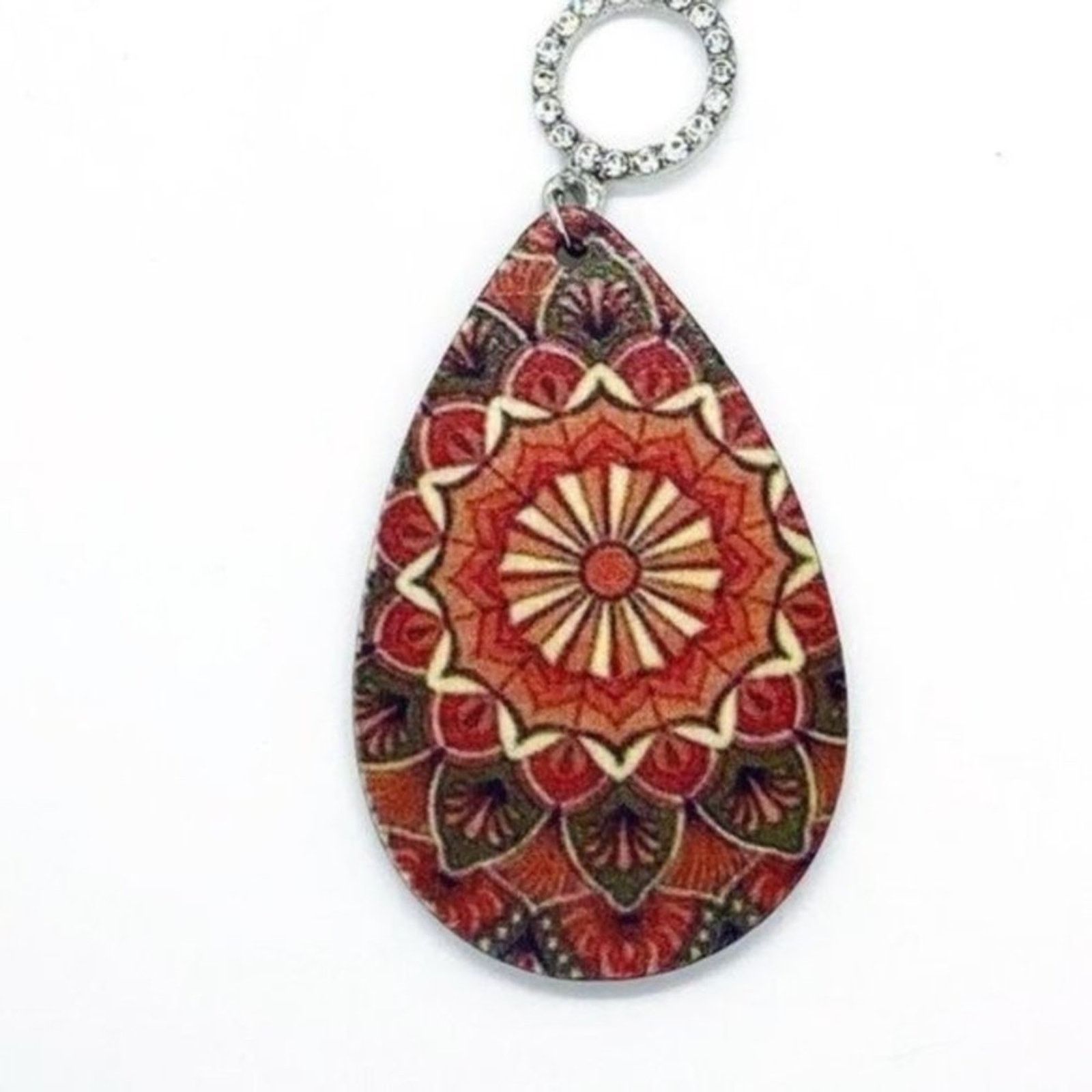 Other NWT Silver-Tone Rhinestone Painted Wood Dangle Earrings Size ONE SIZE - 2 Thumbnail