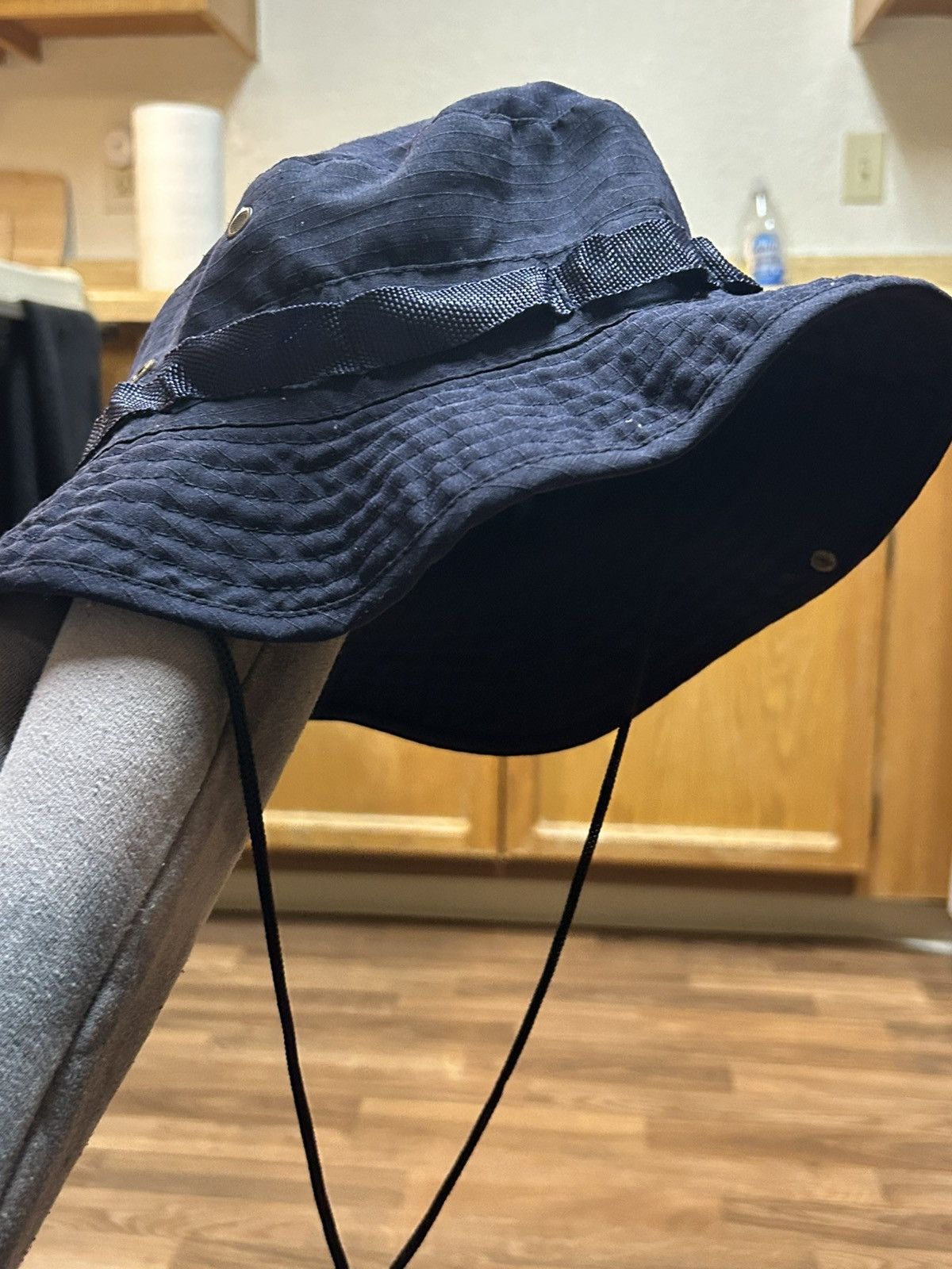 Other Navy blue bucket hat with adjustable chin strap buttons Size ONE SIZE - 2 Thumbnail