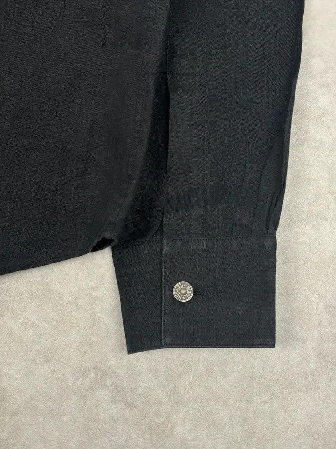 Hermes Hermès Black Linen Shirt Size US M / EU 48-50 / 2 - 10 Thumbnail
