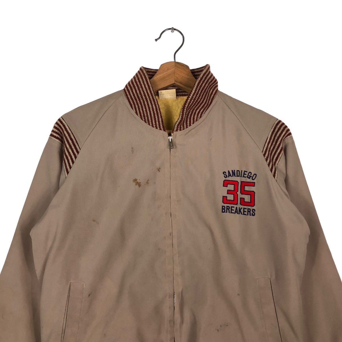 Japanese Brand 📌VINTAGE BOMBER JACKET SANDIEGO 35 BREAKERS BIG LOGO Size US S / EU 44-46 / 1 - 4 Thumbnail