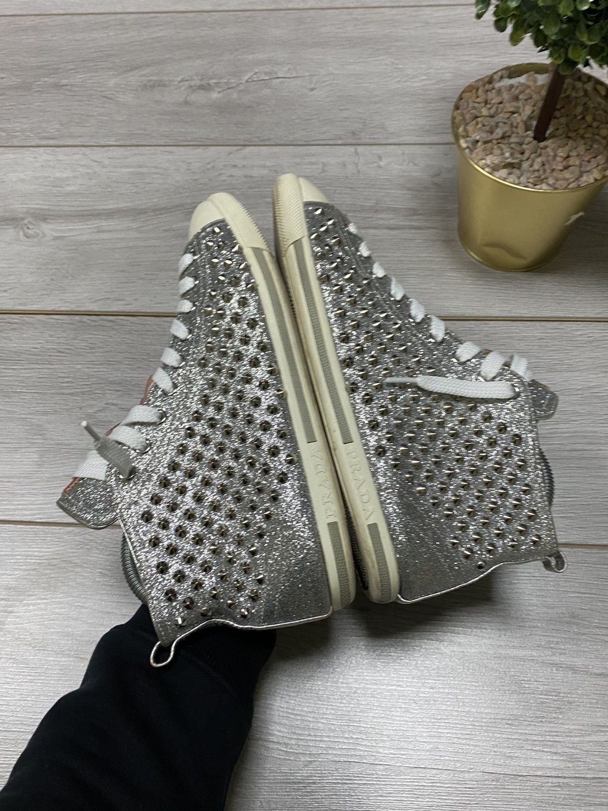 Coca Cola Prada red tab glitter shiny sneakers Size US 9.5 / IT 39.5 - 7 Thumbnail