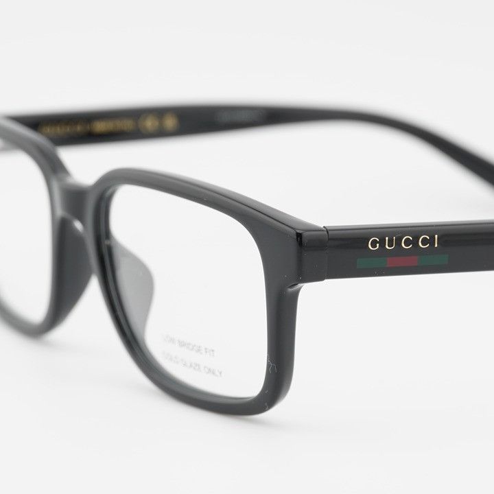 Gucci Gucci GG2107OL 005 Square Eyeglasses - Shiny Black 57mm Size ONE SIZE - 8 Thumbnail