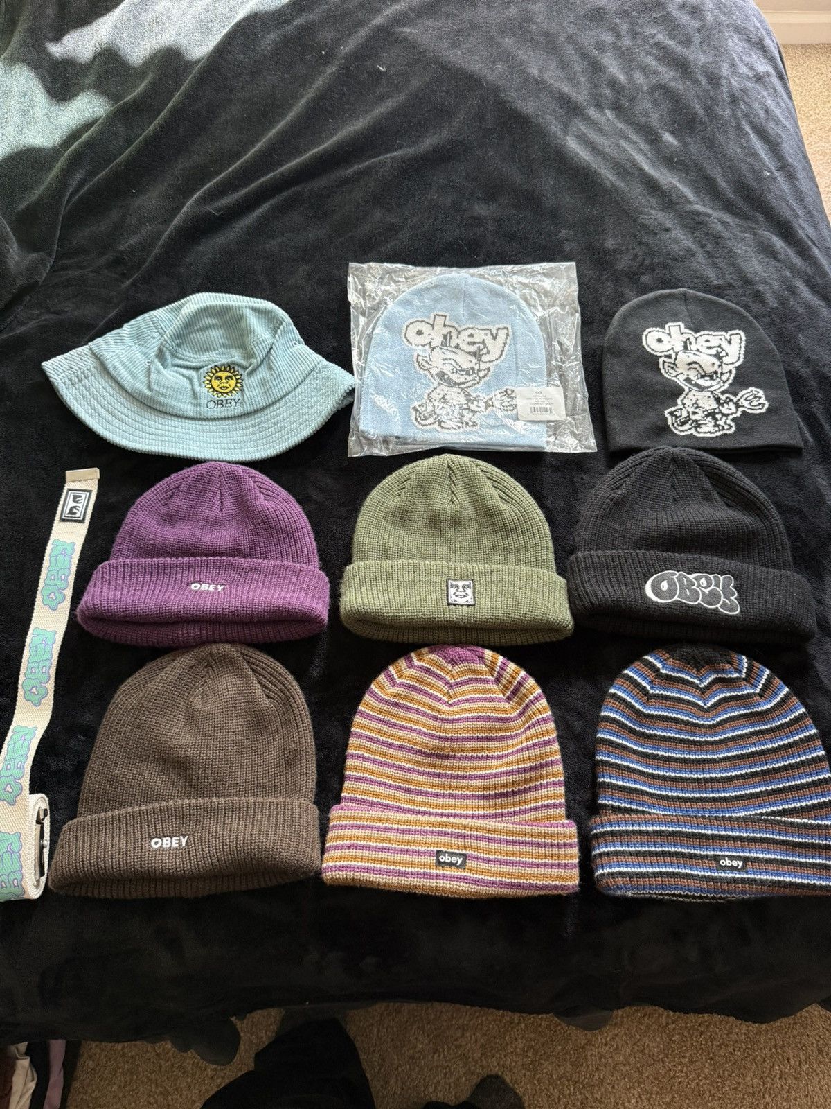 Obey OBEY Beanie Bundle (9 Pieces) Mixed Colors Streetwear Lot Size ONE SIZE - 1 Thumbnail
