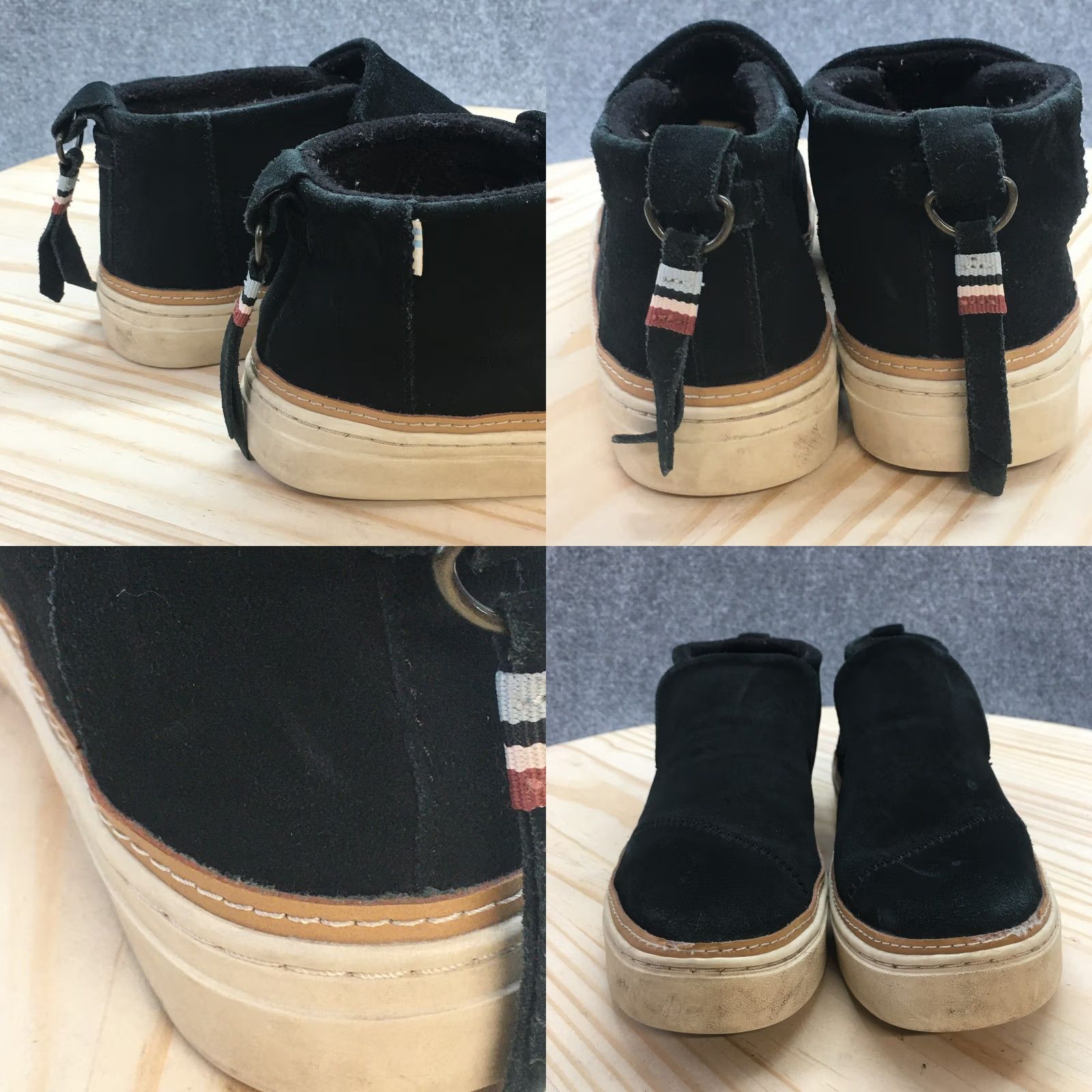 Toms TOMS Slip-On Womens Black Chukka Sneaker Paxton Water Resistant Casual Suede Size US 7 / IT 37 - 8 Thumbnail