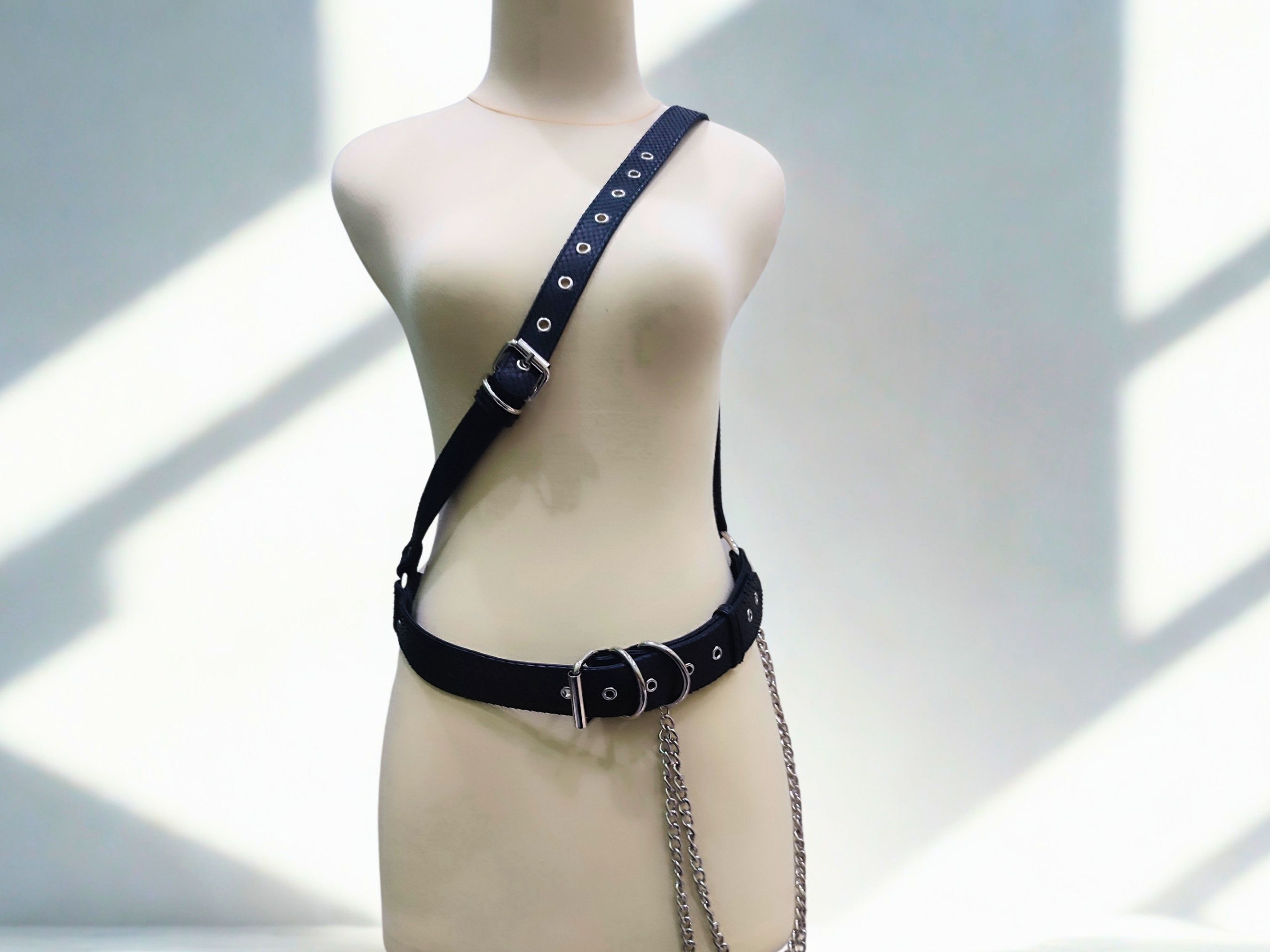 Handmade Harness Belt Carnival Punk Gothic Size ONE SIZE - 2 Thumbnail