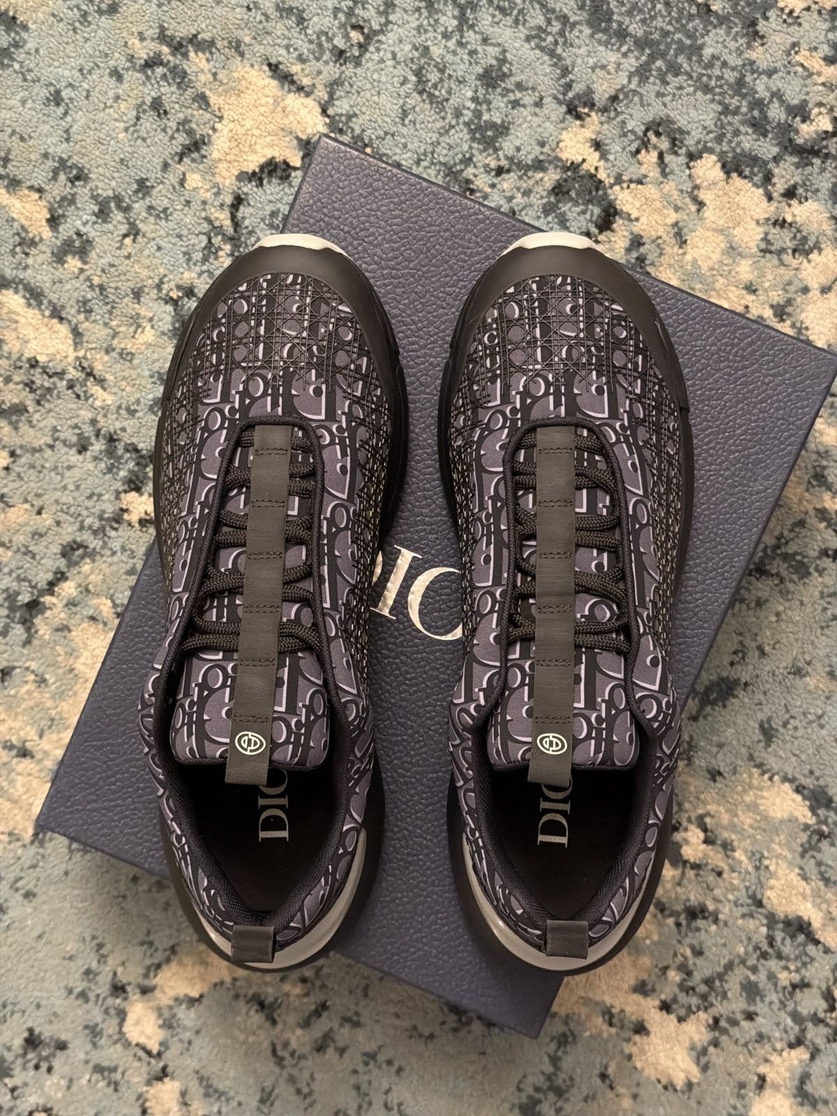 Dior Dior B24 Monogram Oblique Black Sneaker 44 (11US) Brand New Size US 12 / EU 45 - 4 Thumbnail