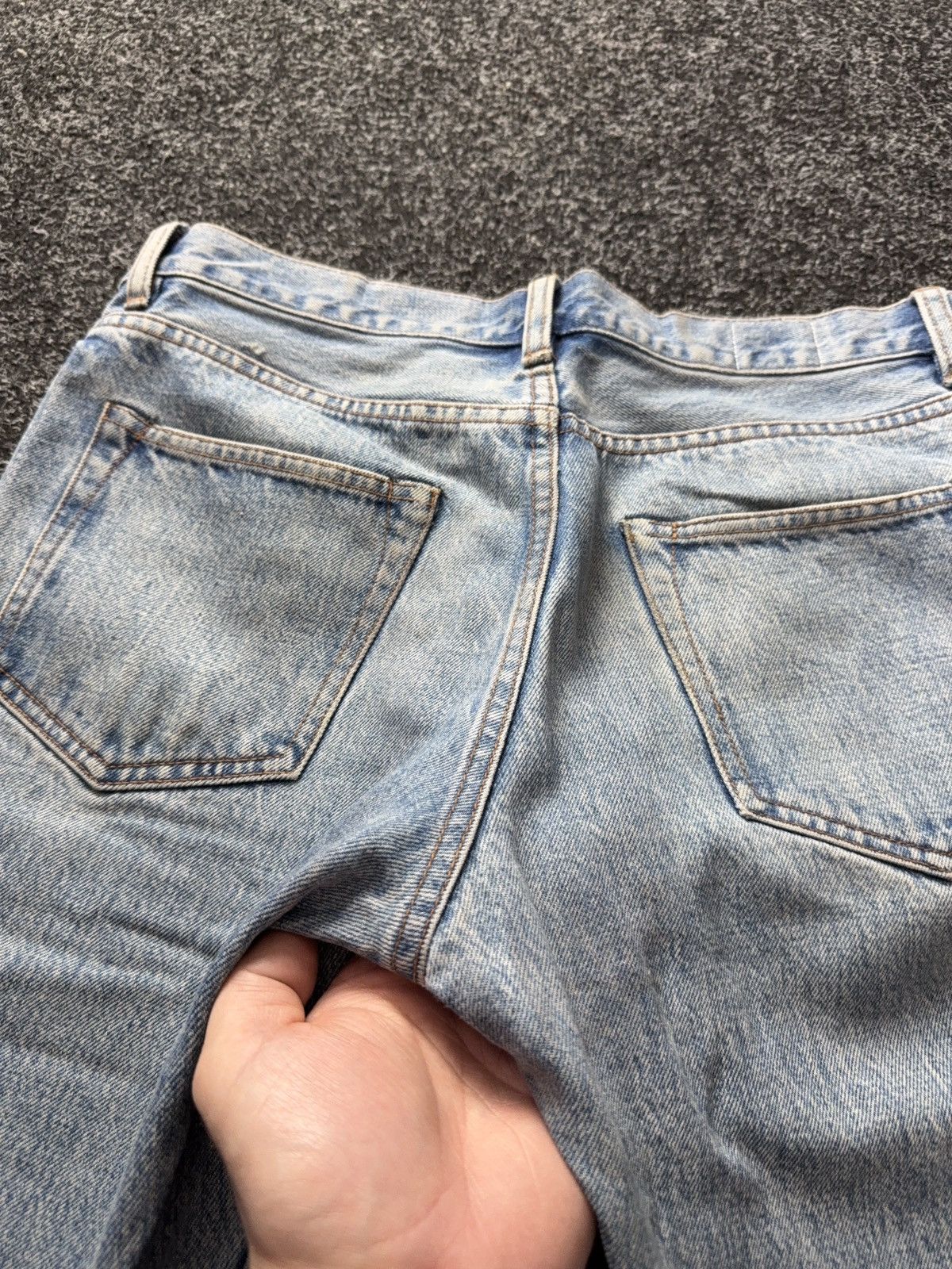 Han Kjobenhavn Han Kjobenhavn Selvedge Jeans Dirty Distressed Light Wash Size US 29 - 19 Thumbnail