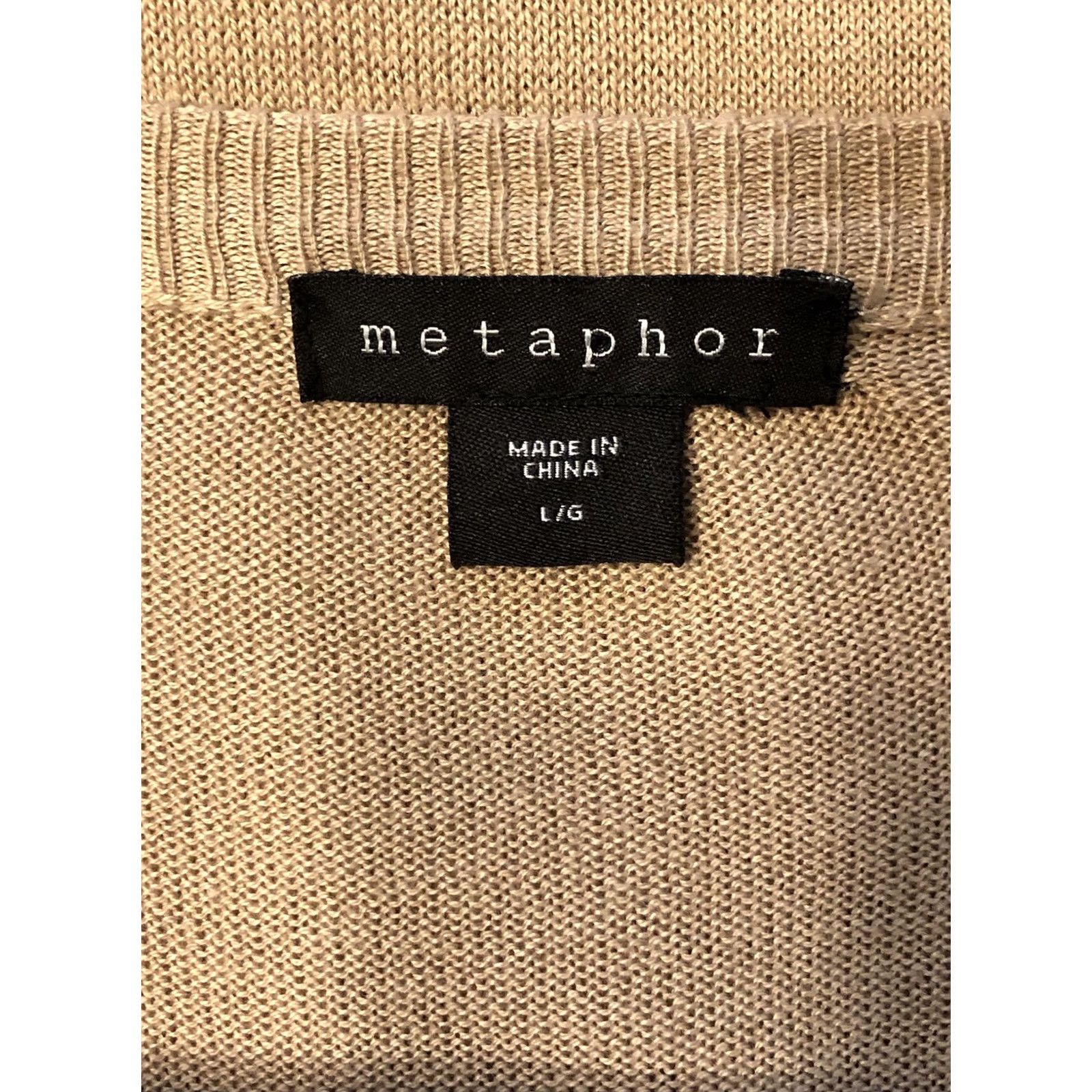 Vintage Metaphor Cardigan Sweater L Tan Button Up Long Sleeve Capsule Cottage Boho Size L / US 10 / IT 46 - 6 Thumbnail