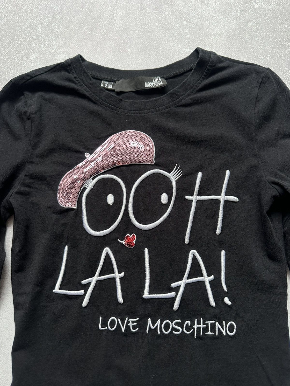 Love Moschino t shirt women long sleeve love moschino size Italy 38 Size XS / US 0-2 / IT 36-38 - 2 Thumbnail