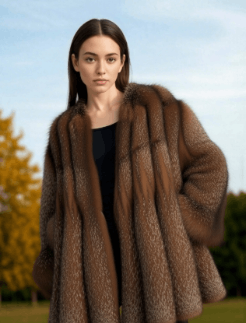 Other Vintage Silver Fox Mink Coat from Freedmans Medium Size M / US 6-8 / IT 42-44 - 1 Thumbnail