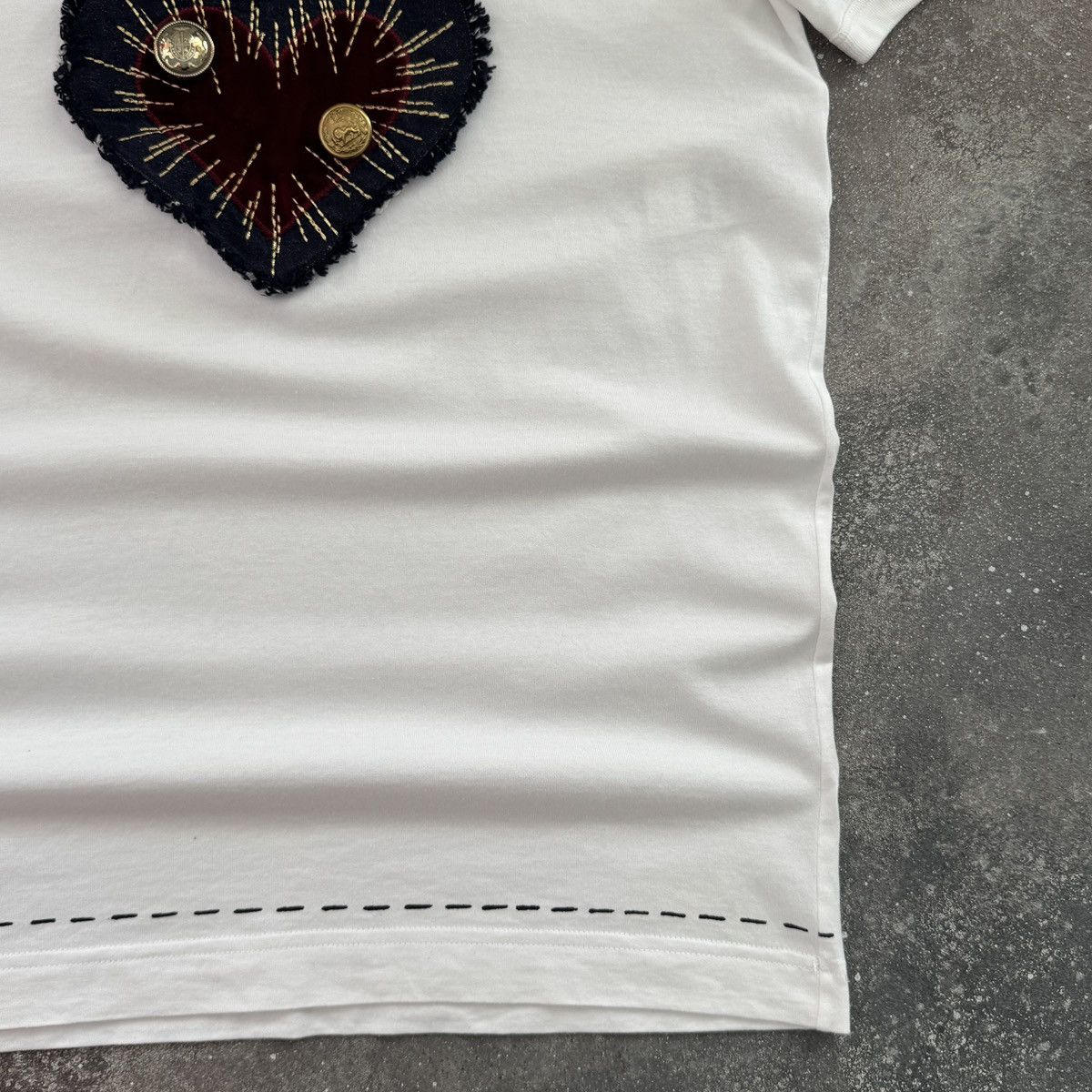 Dolce & Gabbana D&G Dolce & Gabbana Y2K Heart Patch T-Shirt Size M / US 6-8 / IT 42-44 - 7 Thumbnail