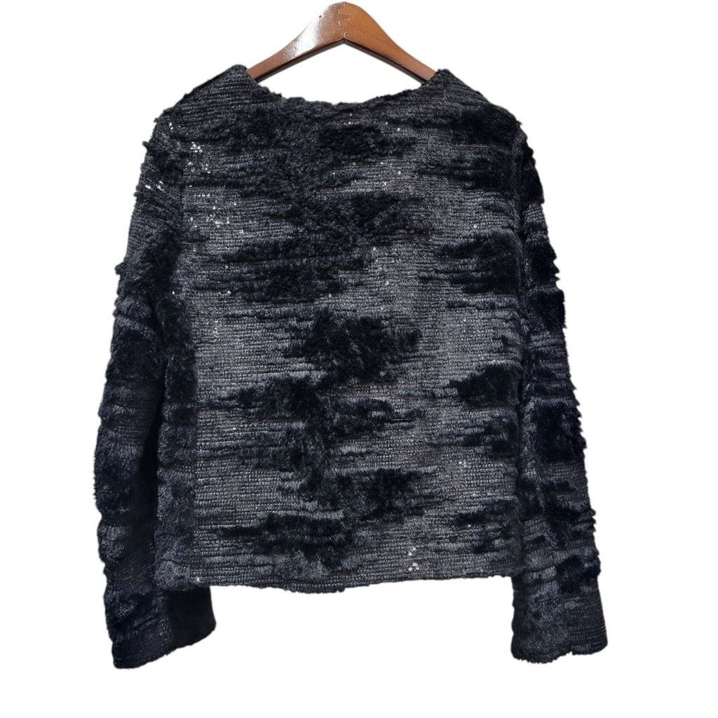 Buffalo David Bitton BDB Buffalo David Bitton Womens Medium Black Faux Fur Sequin Size L / US 10 / IT 46 - 2 Thumbnail