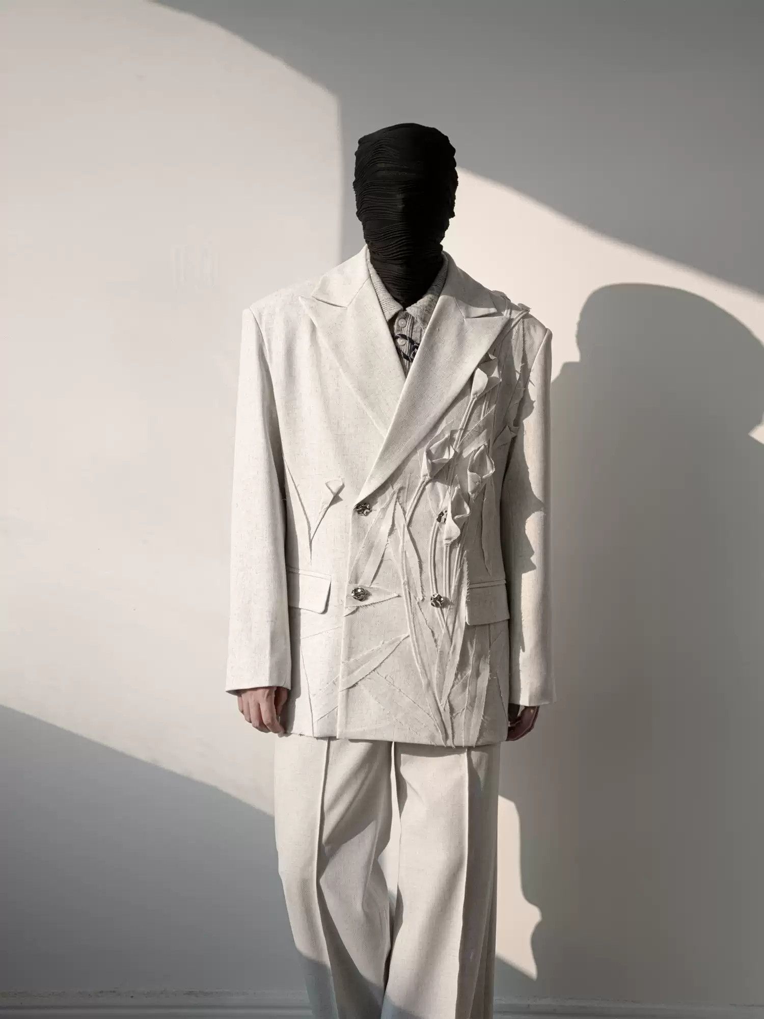 Other Iris Blossom Linen Suit Set Size 38S - 5 Thumbnail
