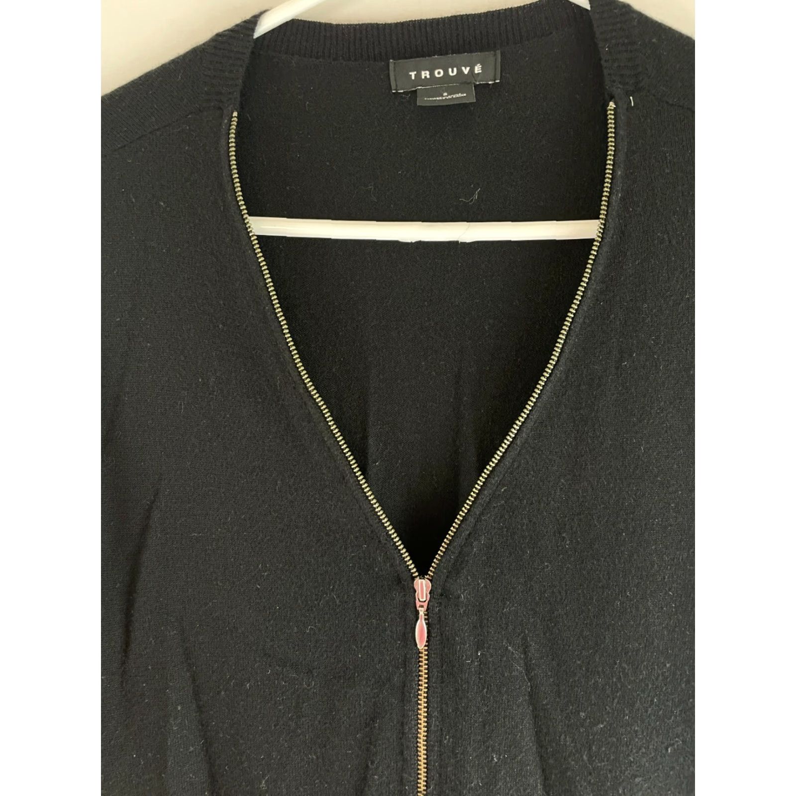 Vintage Trouve Tunic Sweater Women's Size Small Black Half Zipped Henley Long Sleeve Size S / US 4 / IT 40 - 4 Thumbnail