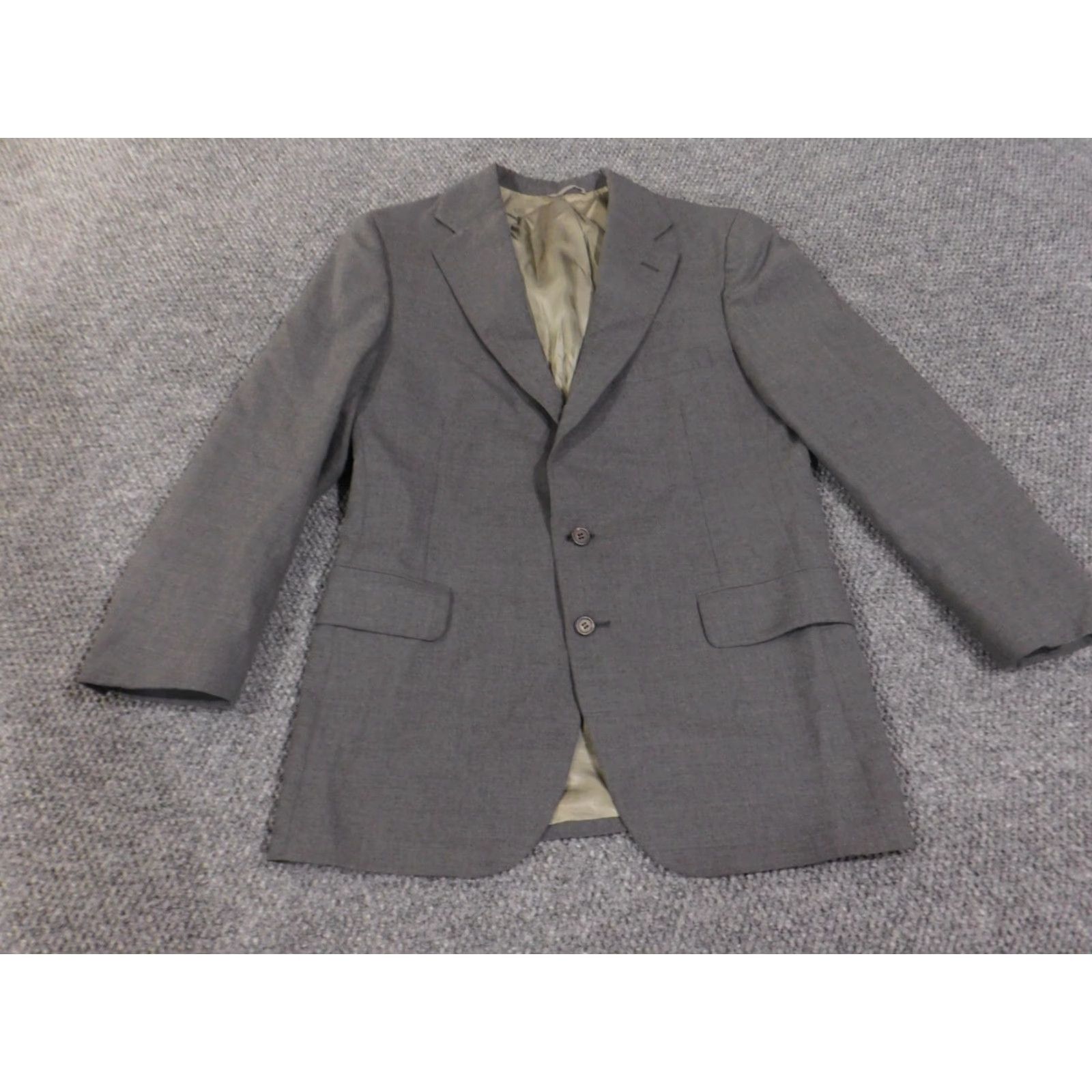 Ralph Lauren VINTAGE Ralph Lauren Polo University Blazer Mens 42 Wool Sport Coat Executive Shop 90s Gray Tweed Notch Two-Button 2 Piece Size US XL / EU 56 / 4 - 2 Thumbnail