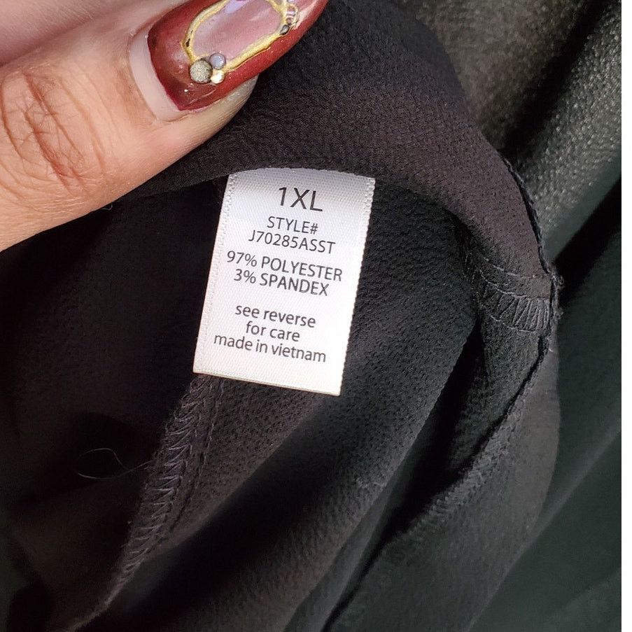 Other Active USA Black Sheer Tie Front Drape Jacket Size 1XL Size XXL / US 16-18 / IT 52-54 - 5 Thumbnail