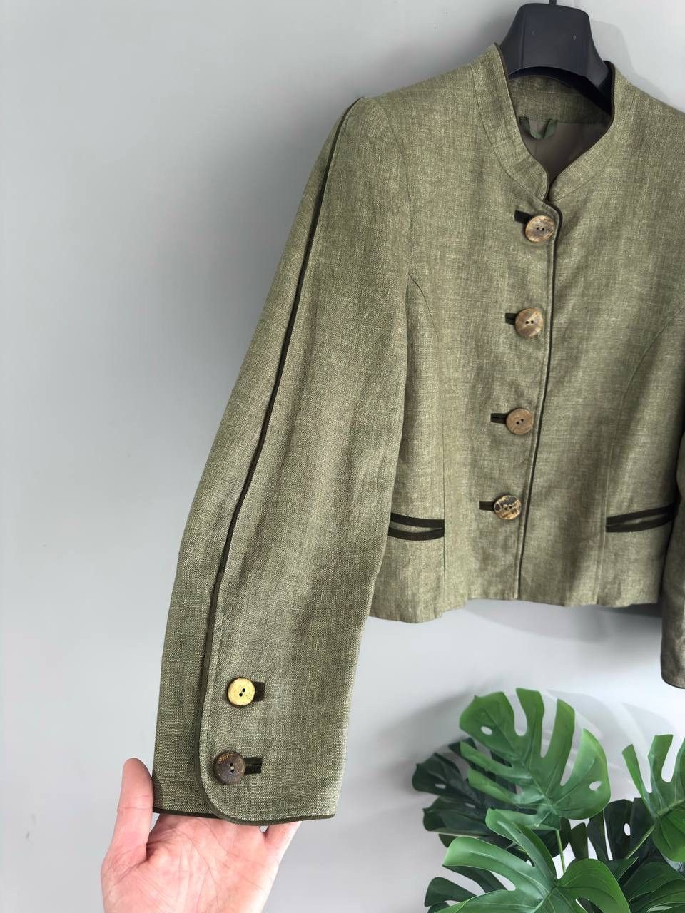 Other Heller Salzburg Trachten Green Olive Linen Blazer Size M-L Size M / US 6-8 / IT 42-44 - 6 Thumbnail