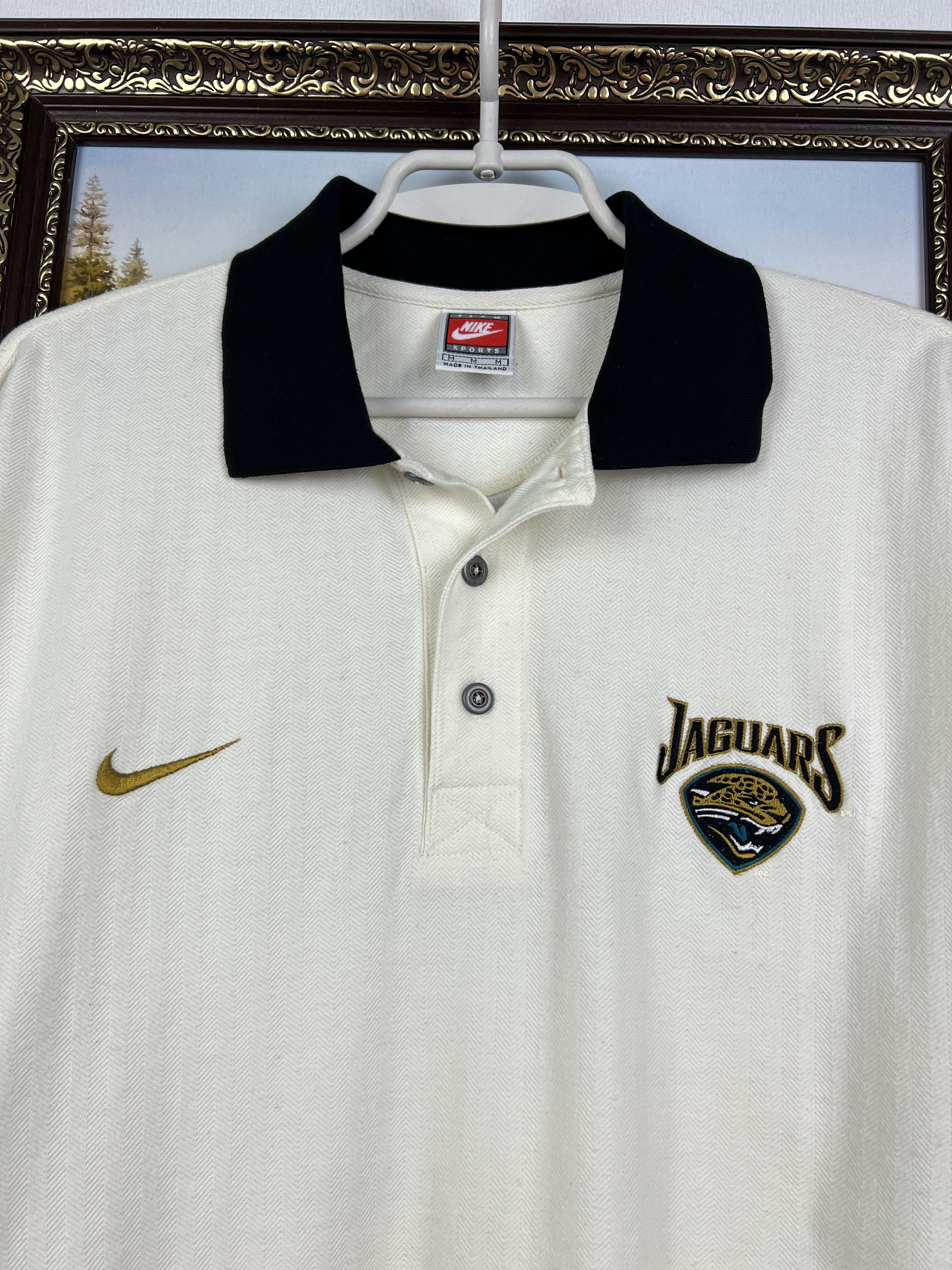 Nike Vintage Jacksonville Jaguars NFL Polo Shirt Trikot Jersey Size US M / EU 48-50 / 2 - 3 Thumbnail