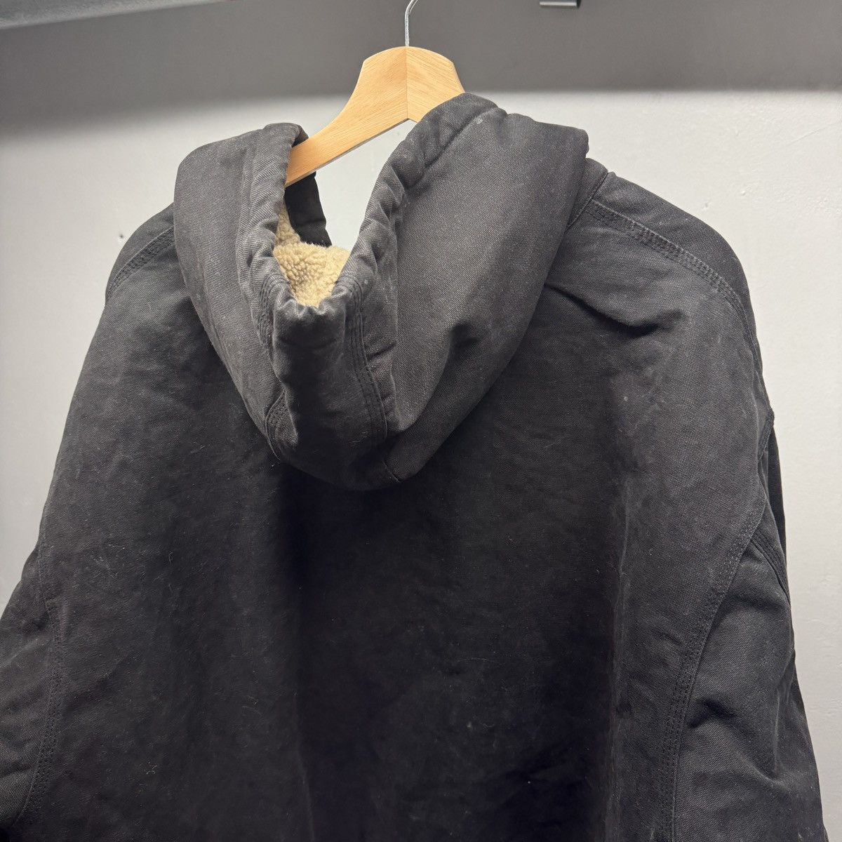 Vintage Hooded Zip Up Sherpa Lined Work Jacket ERD Grunge Faded Size US XXL / EU 58 / 5 - 5 Thumbnail
