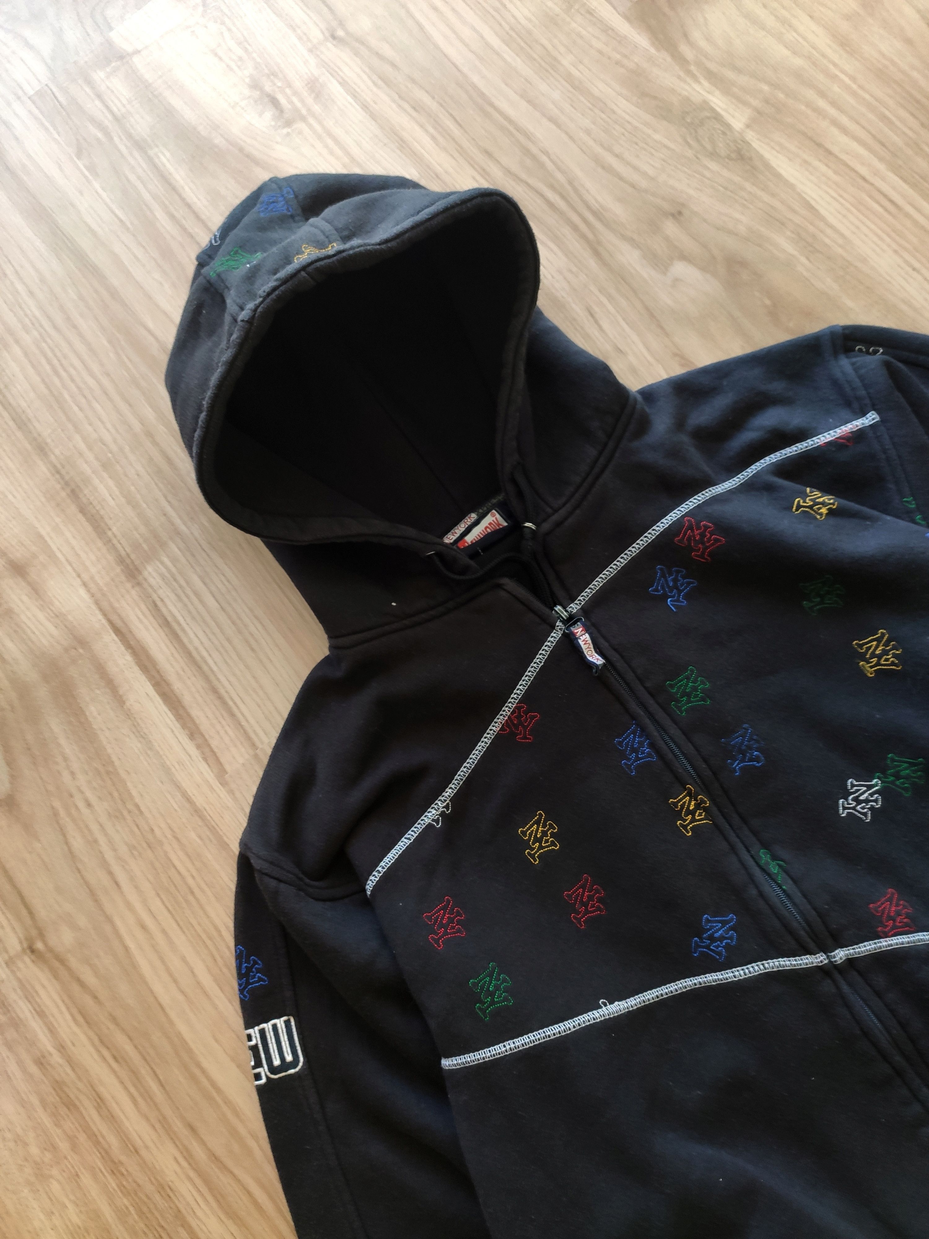 Vintage Vintage New York boxy zip hoodie 90s 80s skate streetwear Size US L / EU 52-54 / 3 - 2 Thumbnail