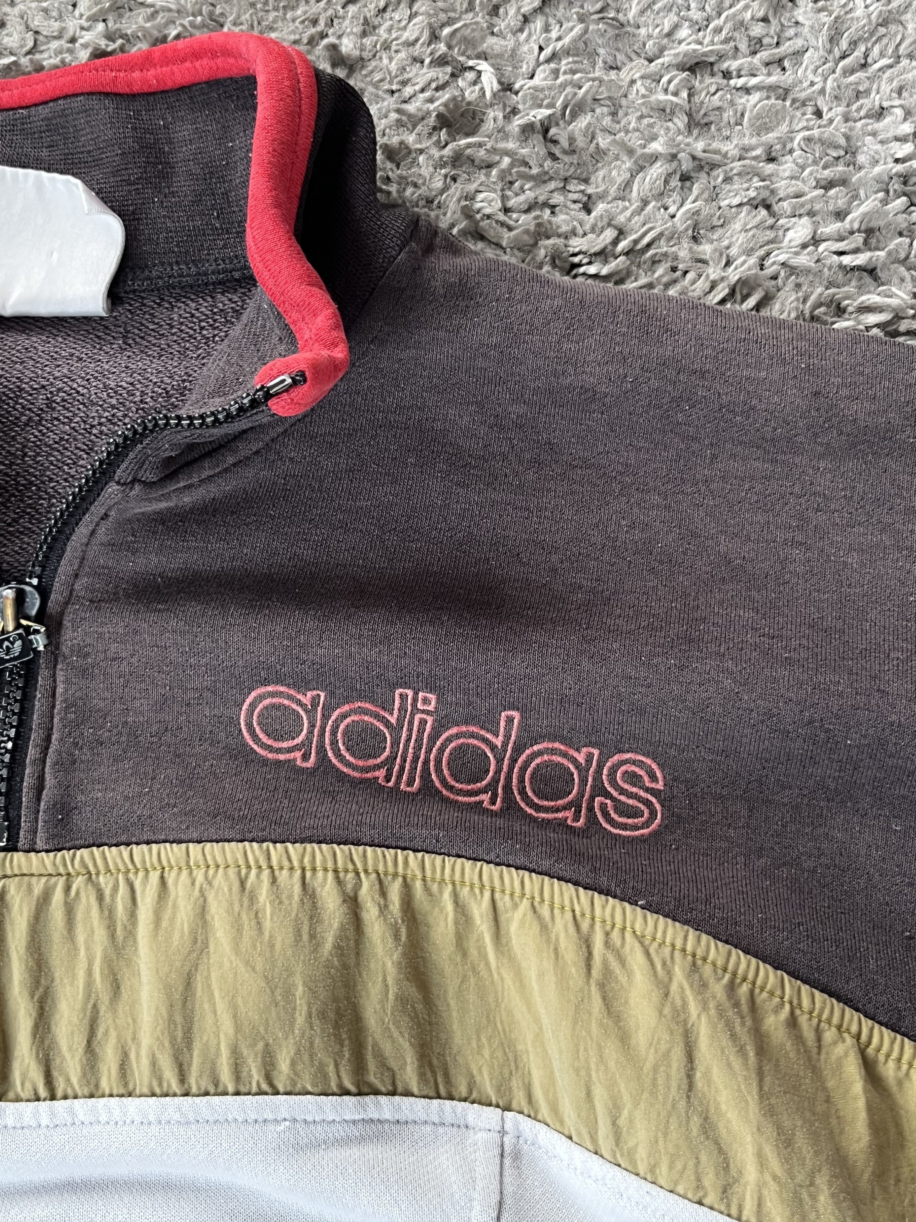 Adidas Vintage Adidas Nylon Insert BIG LOGO 1/3 Zip Streetwear Size US L / EU 52-54 / 3 - 6 Thumbnail