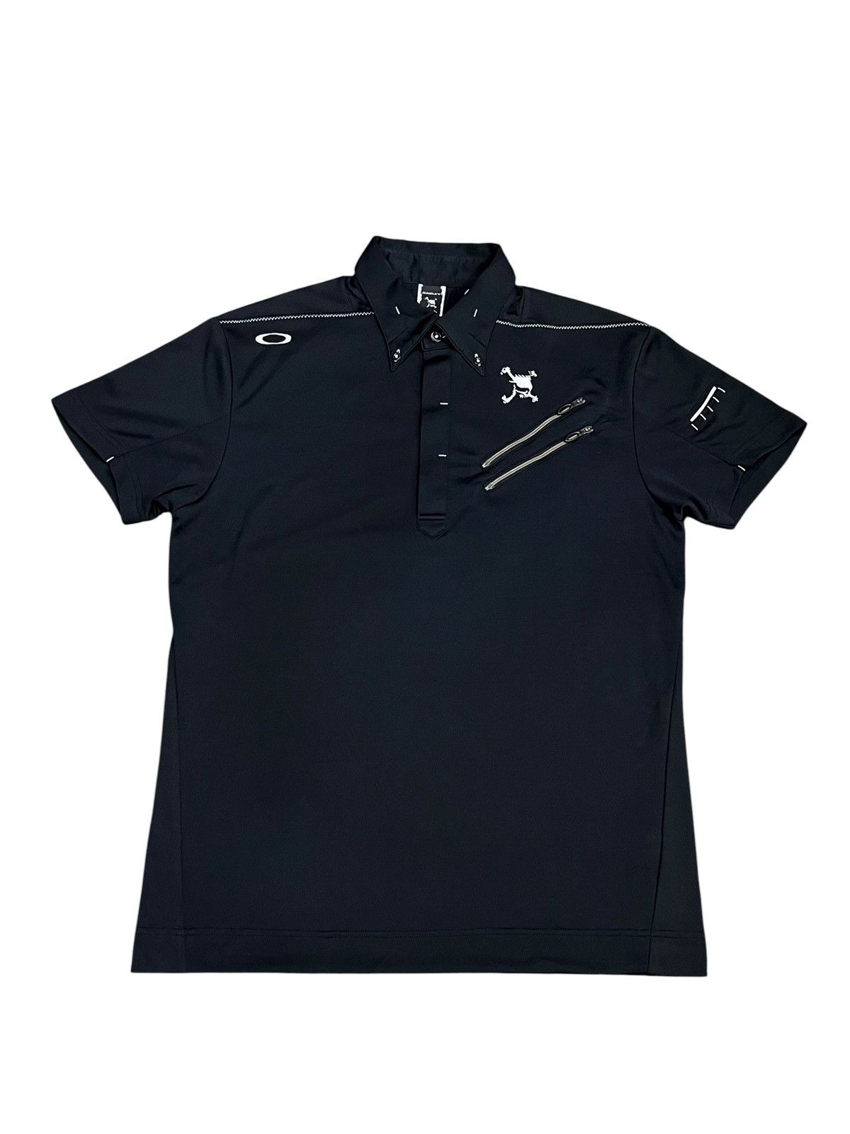 Oakley Vintage Oakley Skull Dri-Fit Multi-Zip Polo Shirt S~M (USA) Size US S / EU 44-46 / 1 - 2 Thumbnail