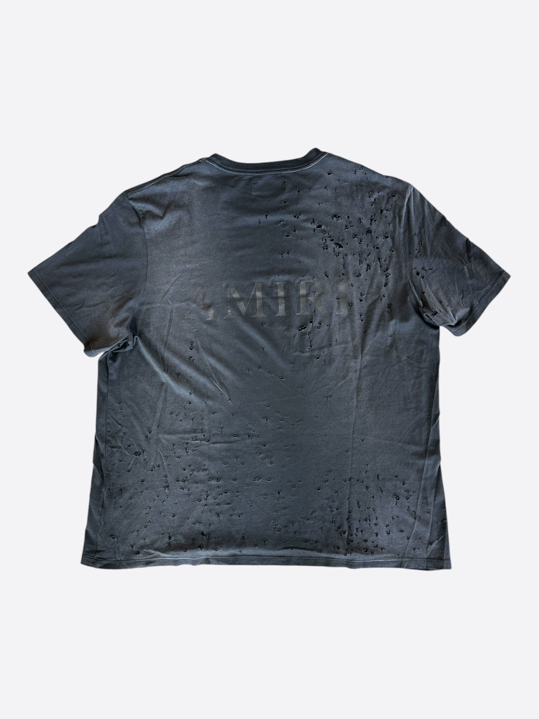 Amiri Amiri Washed Black MA Logo Shotgun T-Shirt Size US XXL / EU 58 / 5 - 2 Thumbnail