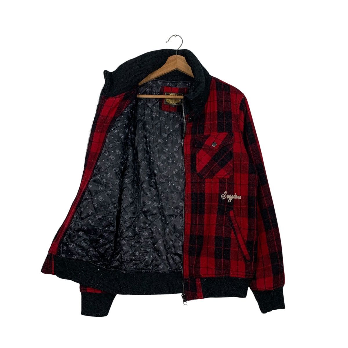Japanese Brand ETBX Rude Boy Victim Big Logo Red Tartan Jacket #1852-C80 Size US S / EU 44-46 / 1 - 9 Thumbnail