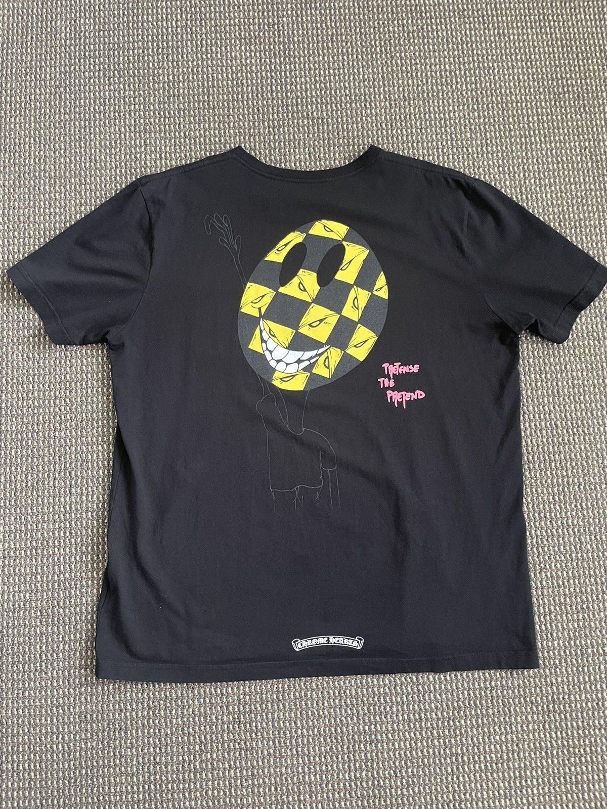 image of Chrome Hearts Matty Boy 99 Eyez Pocket Tee Size XL in Black, Men's