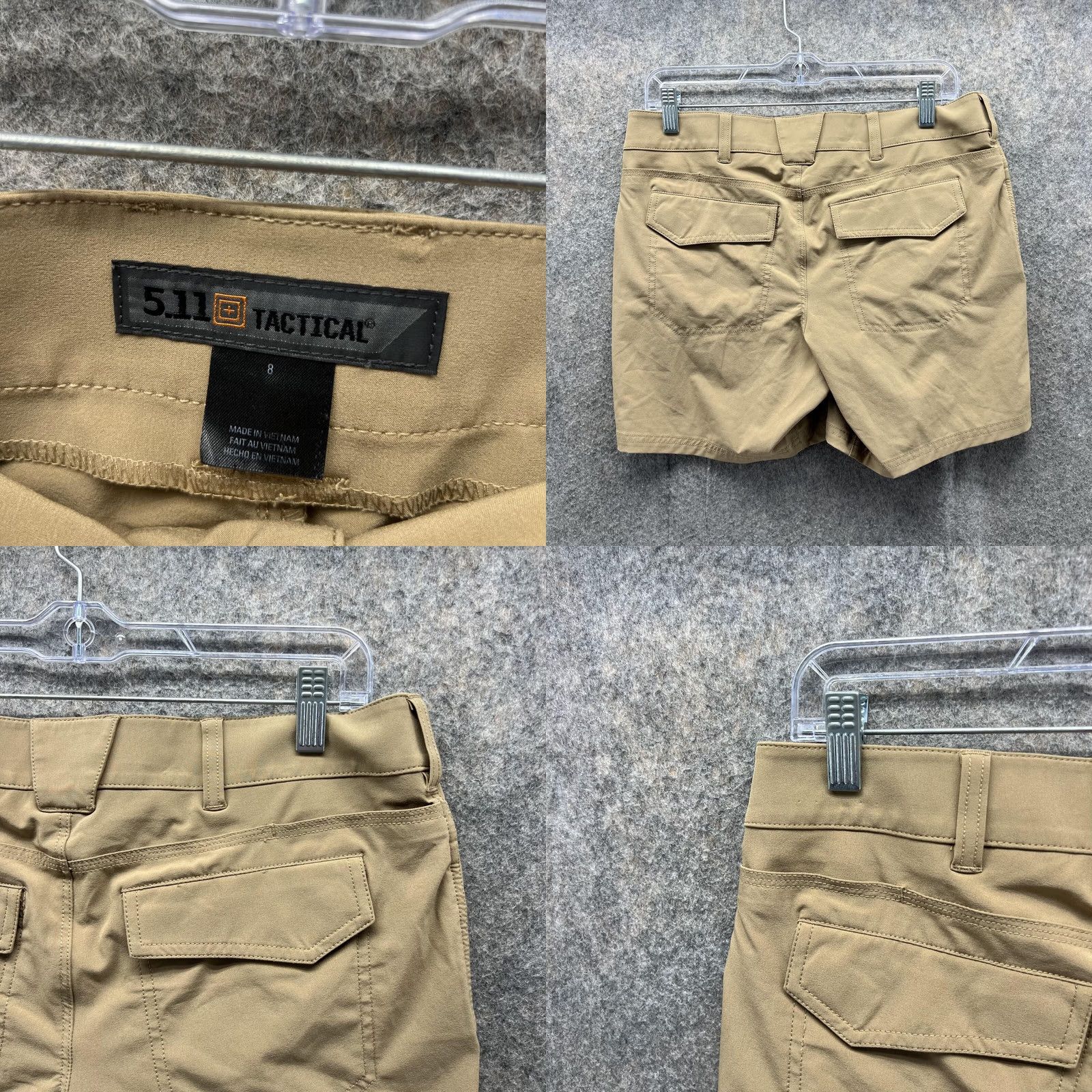 Vintage 5.11 Tactical Shorts Women 8 Khaki Chino Flat Front Tan Beige Casual Stretch Size 30" / US 8 / IT 44 - 8 Thumbnail