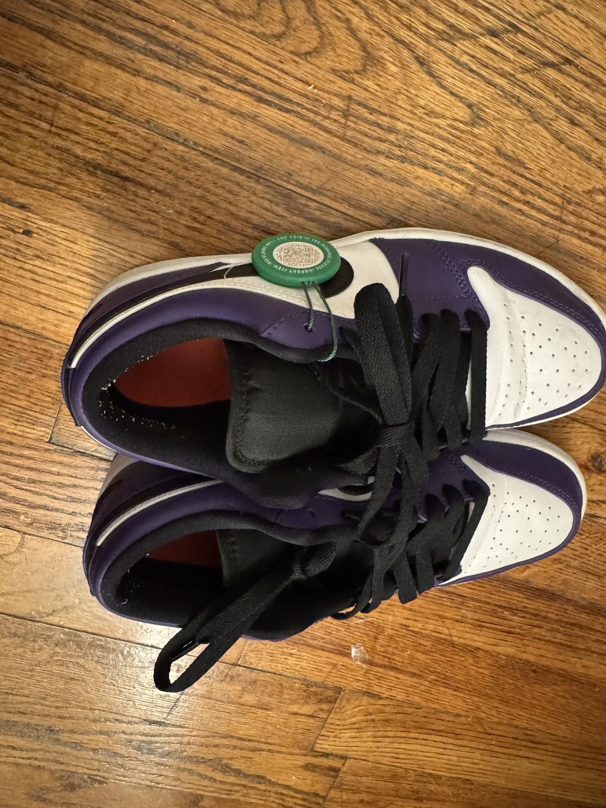 Nike Jordan 1 Low Court Purple White Size US 7 / EU 40 - 3 Thumbnail