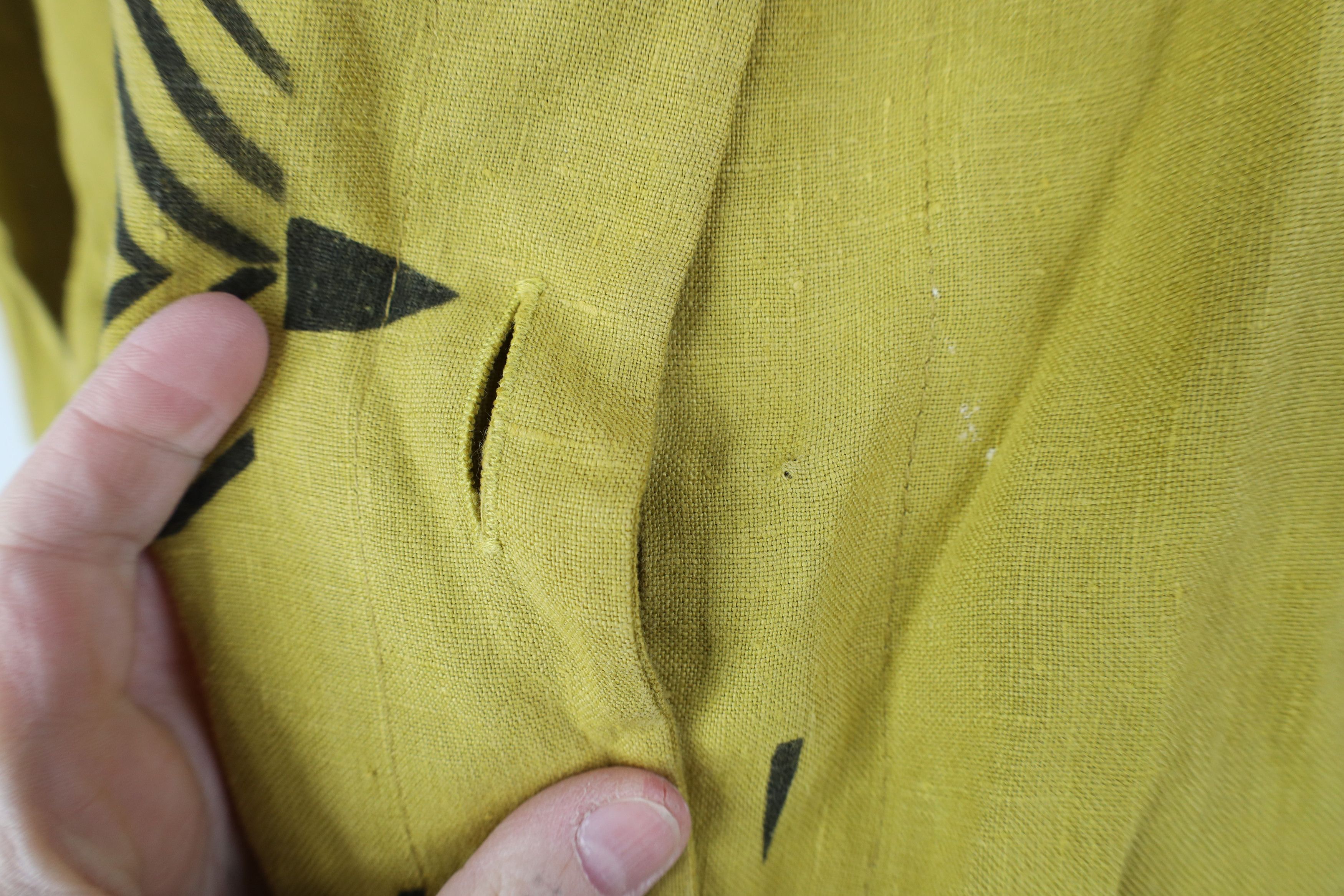 Vintage Vintage 90s Beth Nash Lagenlook Linen Abstract Art Jacket Size L / US 10 / IT 46 - 5 Thumbnail
