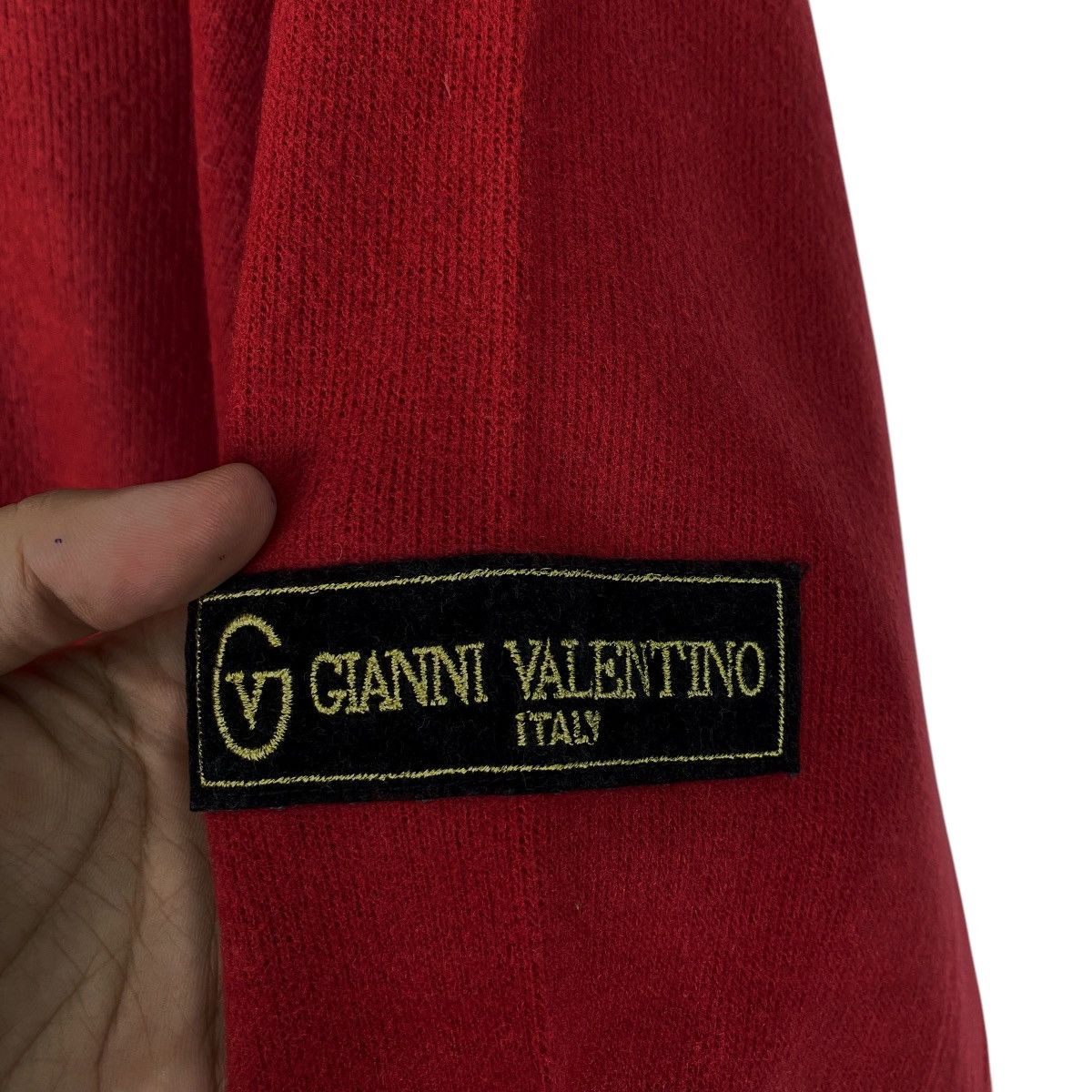 Gianni Valentino × Valentino Vintage Gianni Valentino Embroidered Crewneck Sweatshirt Red Size M / US 6-8 / IT 42-44 - 4 Thumbnail