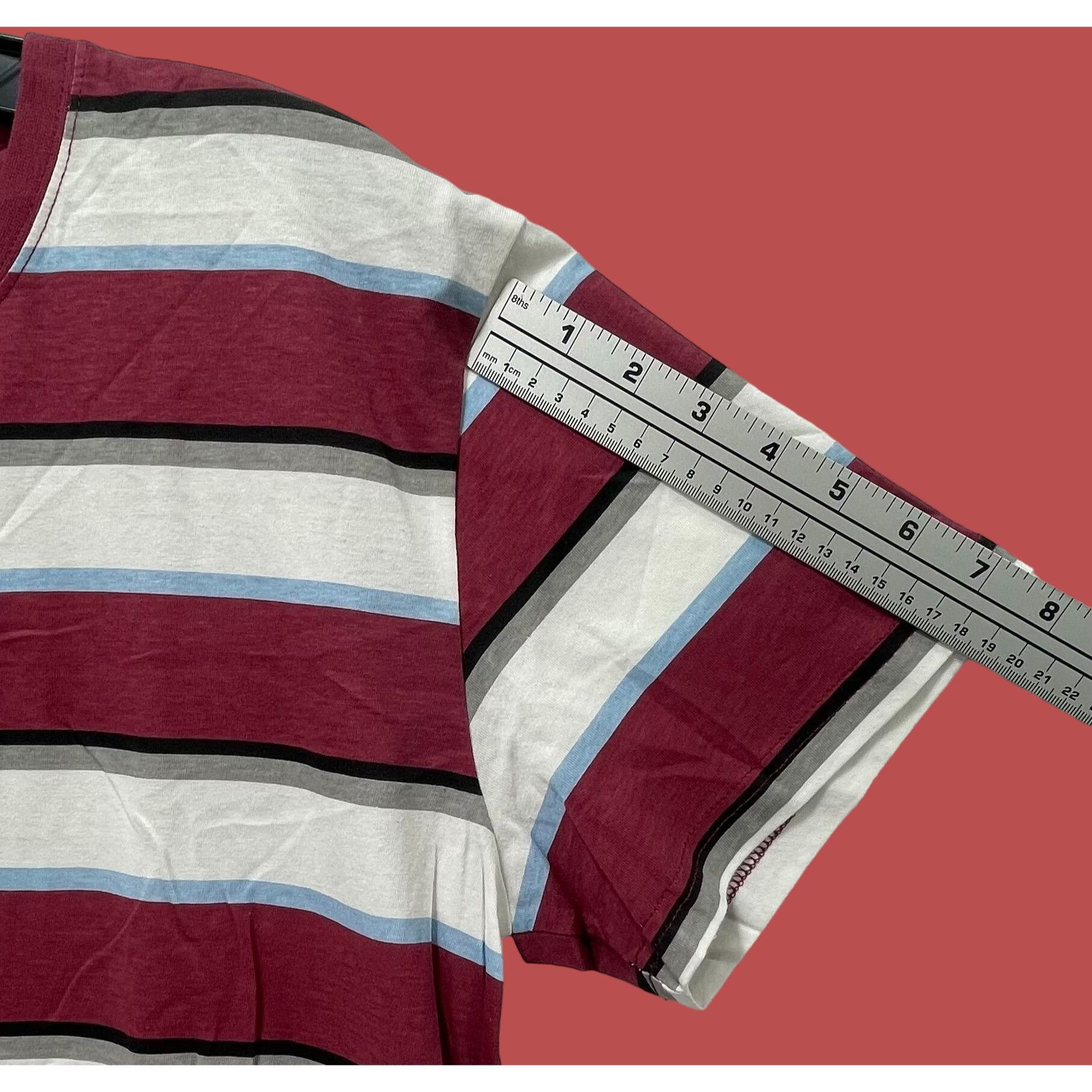 Other Samegang - Men's Striped Short Sleeves T-Shirt - Graphic Tee Size US XL / EU 56 / 4 - 7 Thumbnail