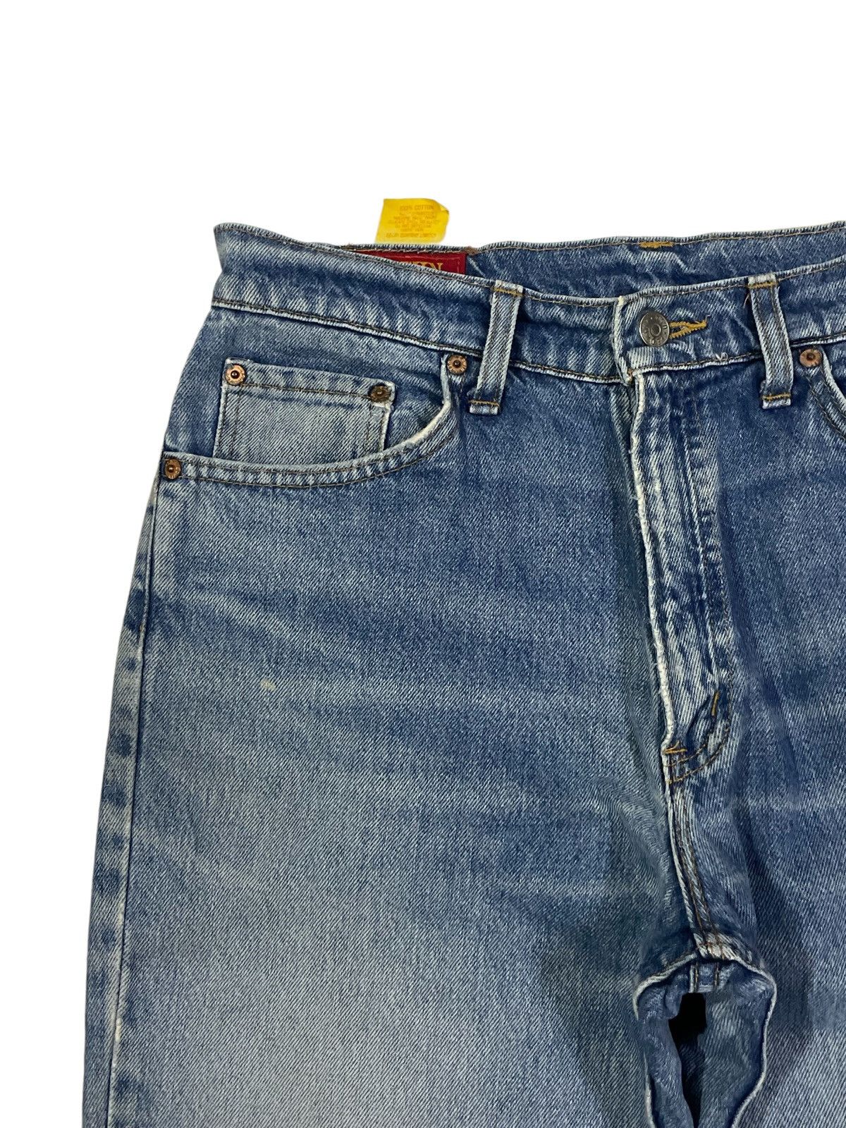 Edwin Rare 90s Edwin US Classic Loose Straight Fit Ripped Jeans Size US 32 / EU 48 - 3 Thumbnail