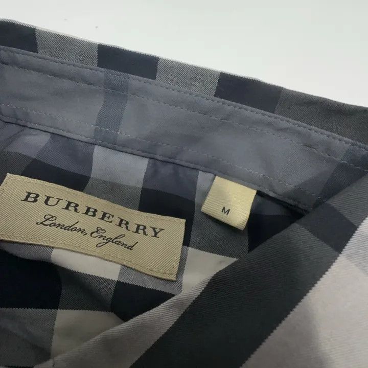 Burberry Burberry Burberry Gray Plaid Long Sleeve Shirt-2507 Size US M / EU 48-50 / 2 - 8 Thumbnail