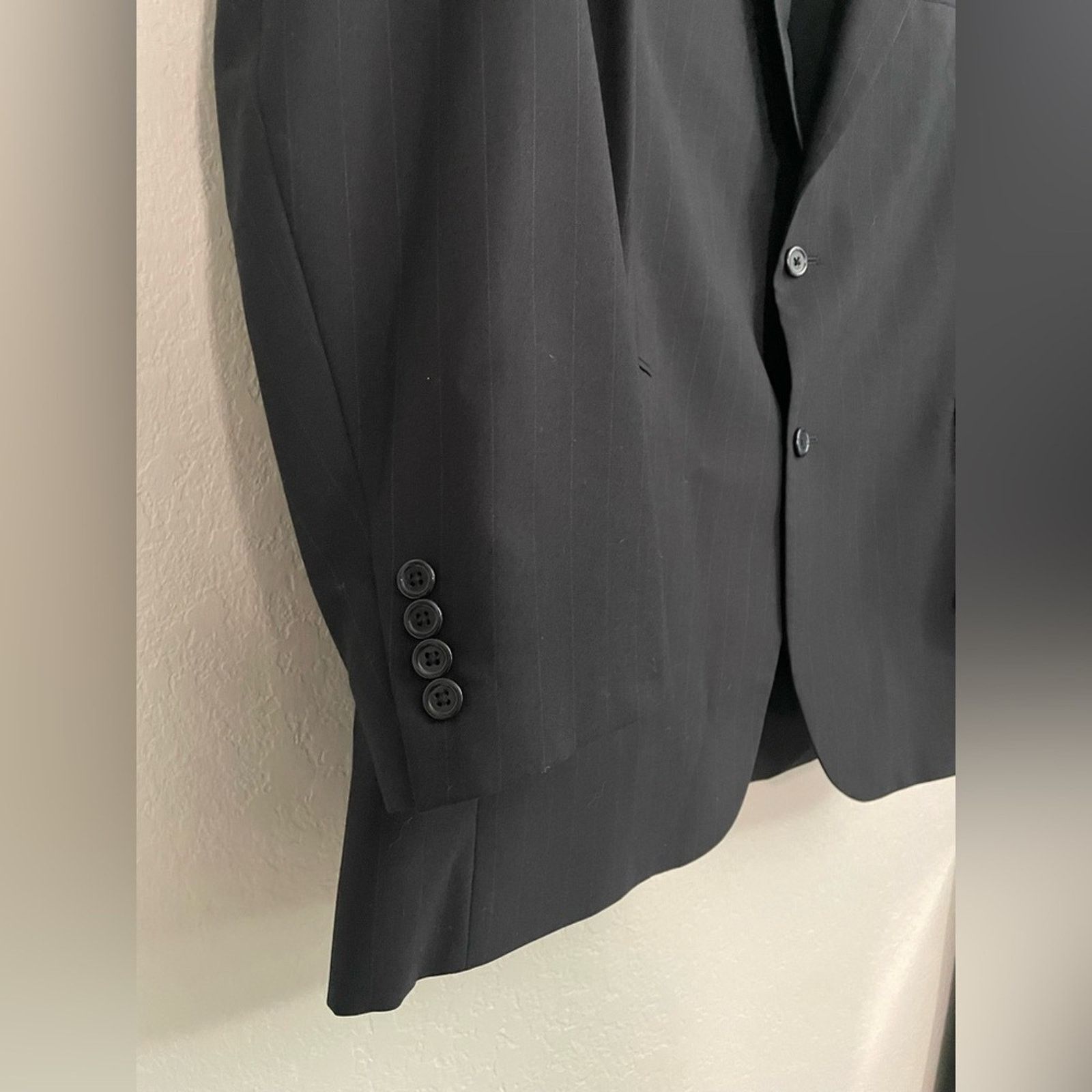 Jos. A. Bank Jos A Bank Big and Tall Fit Gray Pinstripe Suit 40 Long Size 40L - 4 Thumbnail