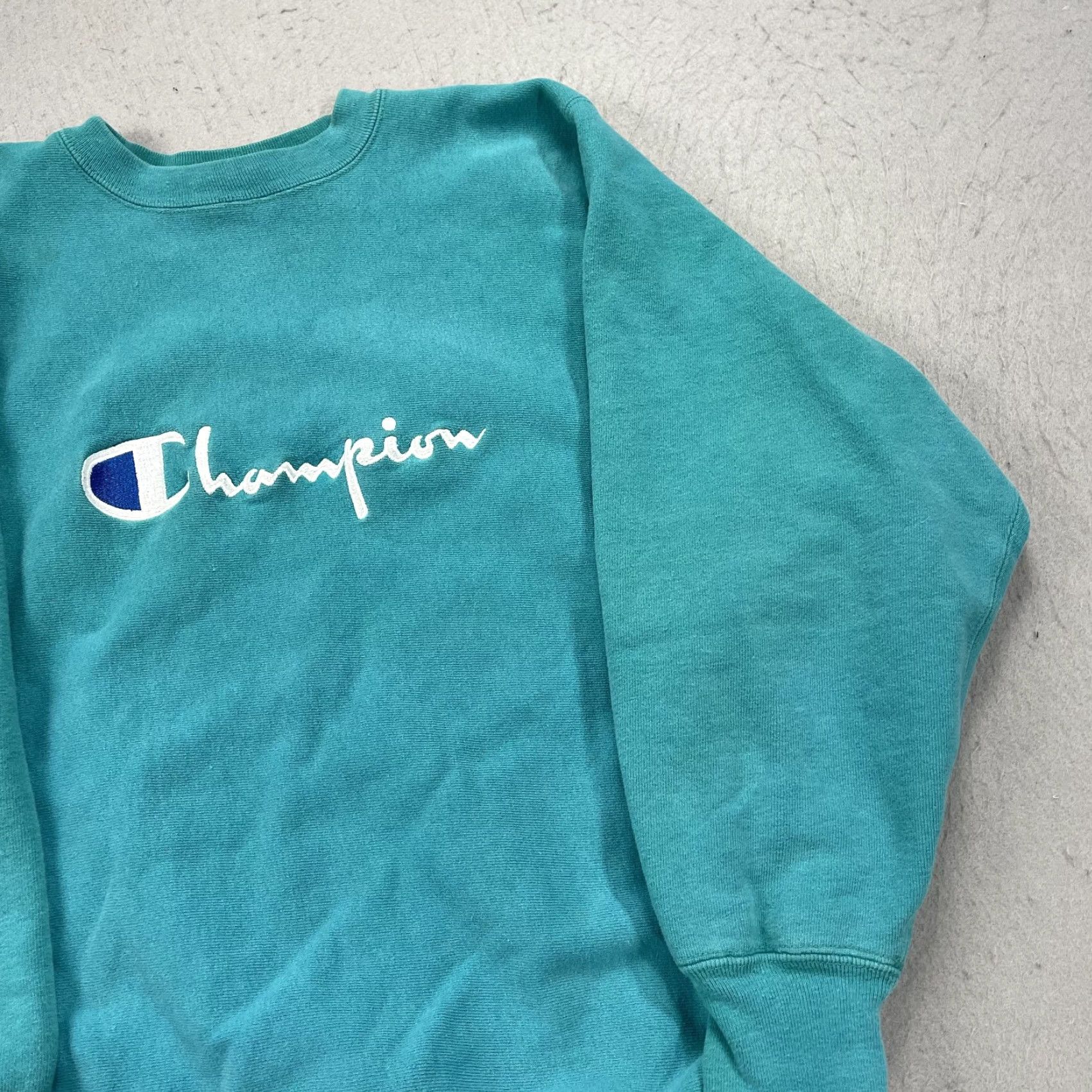 Champion VINTAGE Champion Sweatshirt Mens Large Green Heavy Reverse Weave Made USA 90s Size US L / EU 52-54 / 3 - 4 Thumbnail