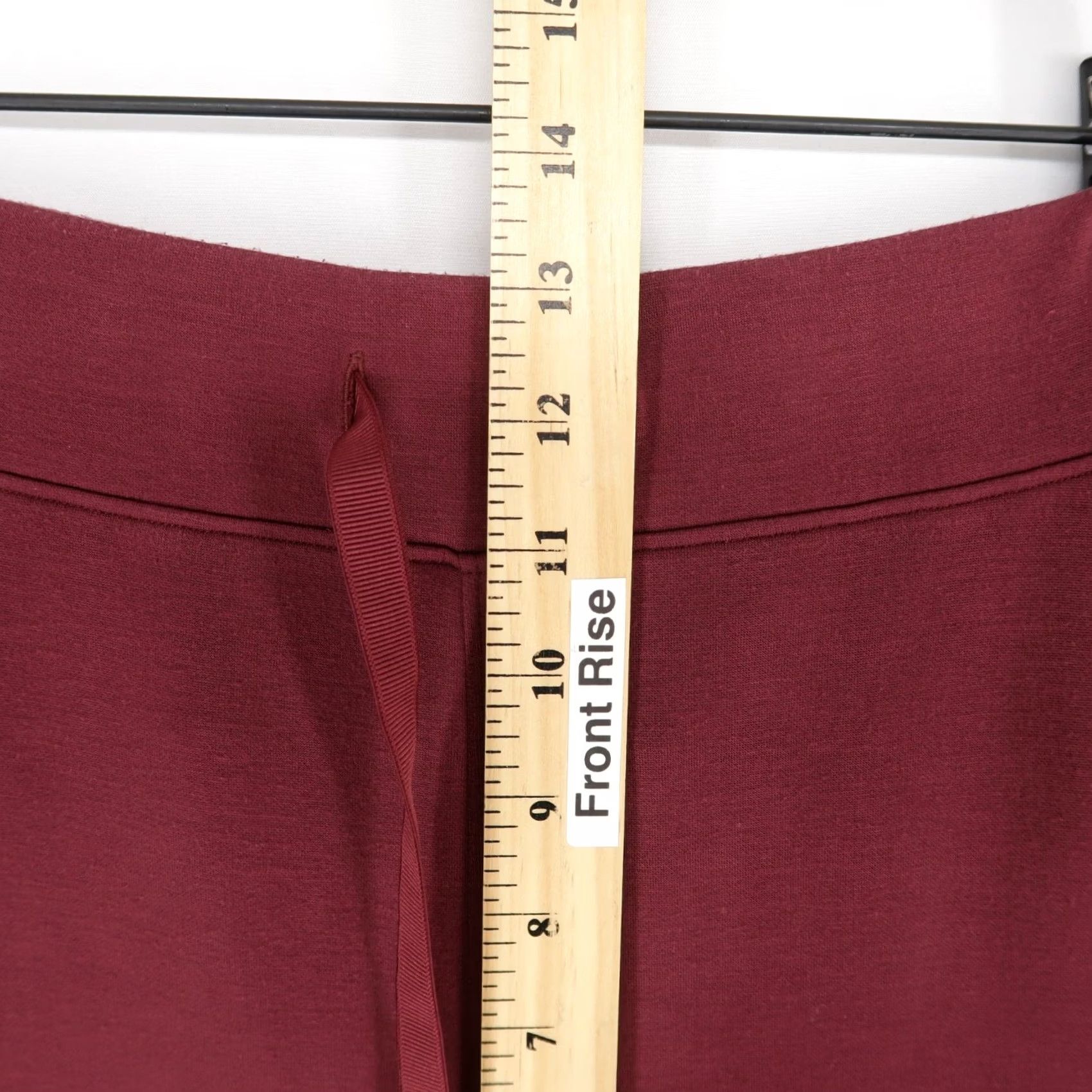 Spanx Spanx Womens Pants L Burgundy Wide Leg Drawstring Elastic Waist Casual Size 36" / US 14 / IT 50 - 6 Thumbnail