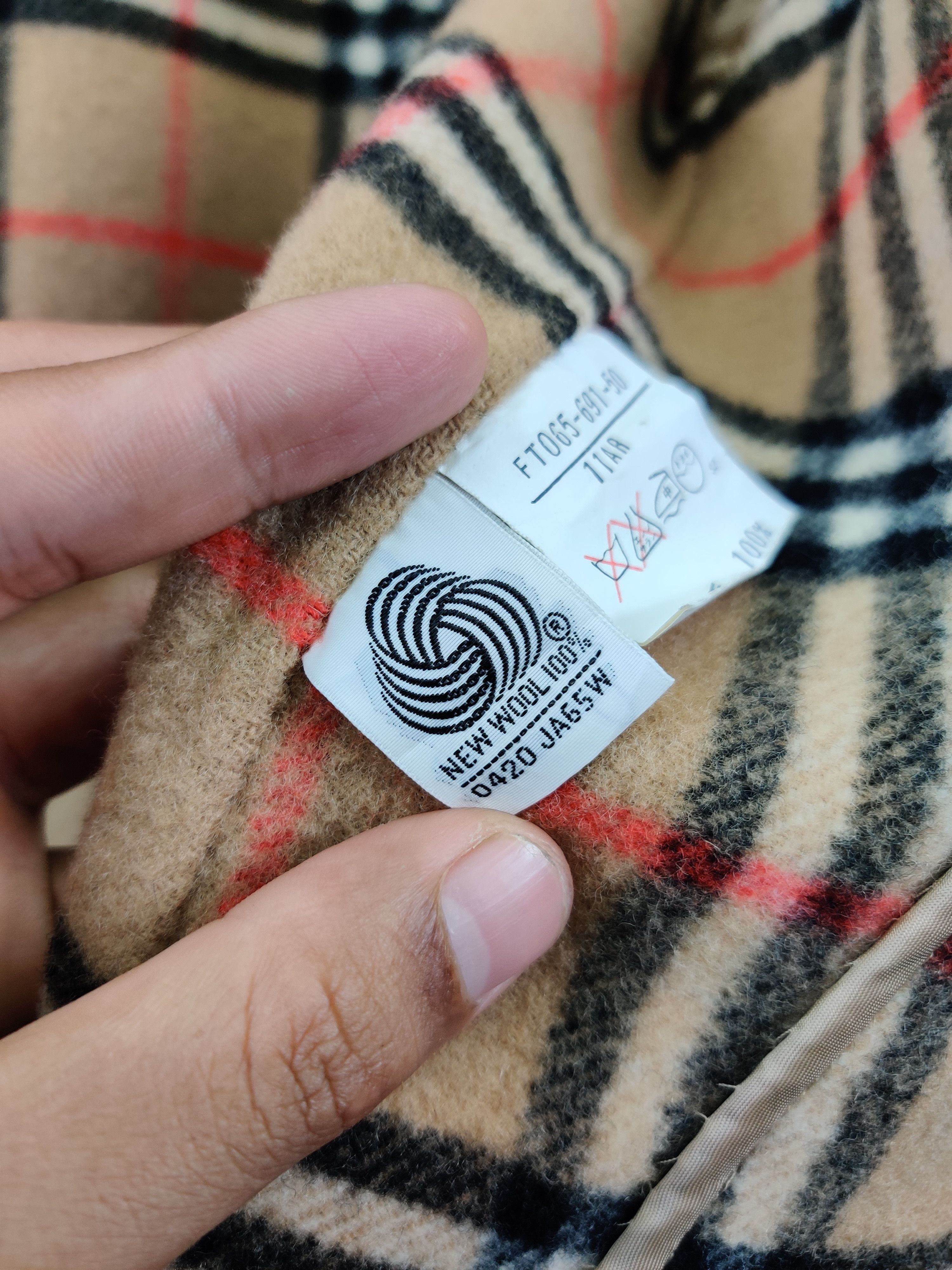 Burberry Vintage Burberry Nova Check Wool Trench Coat Size US L / EU 52-54 / 3 - 14 Thumbnail