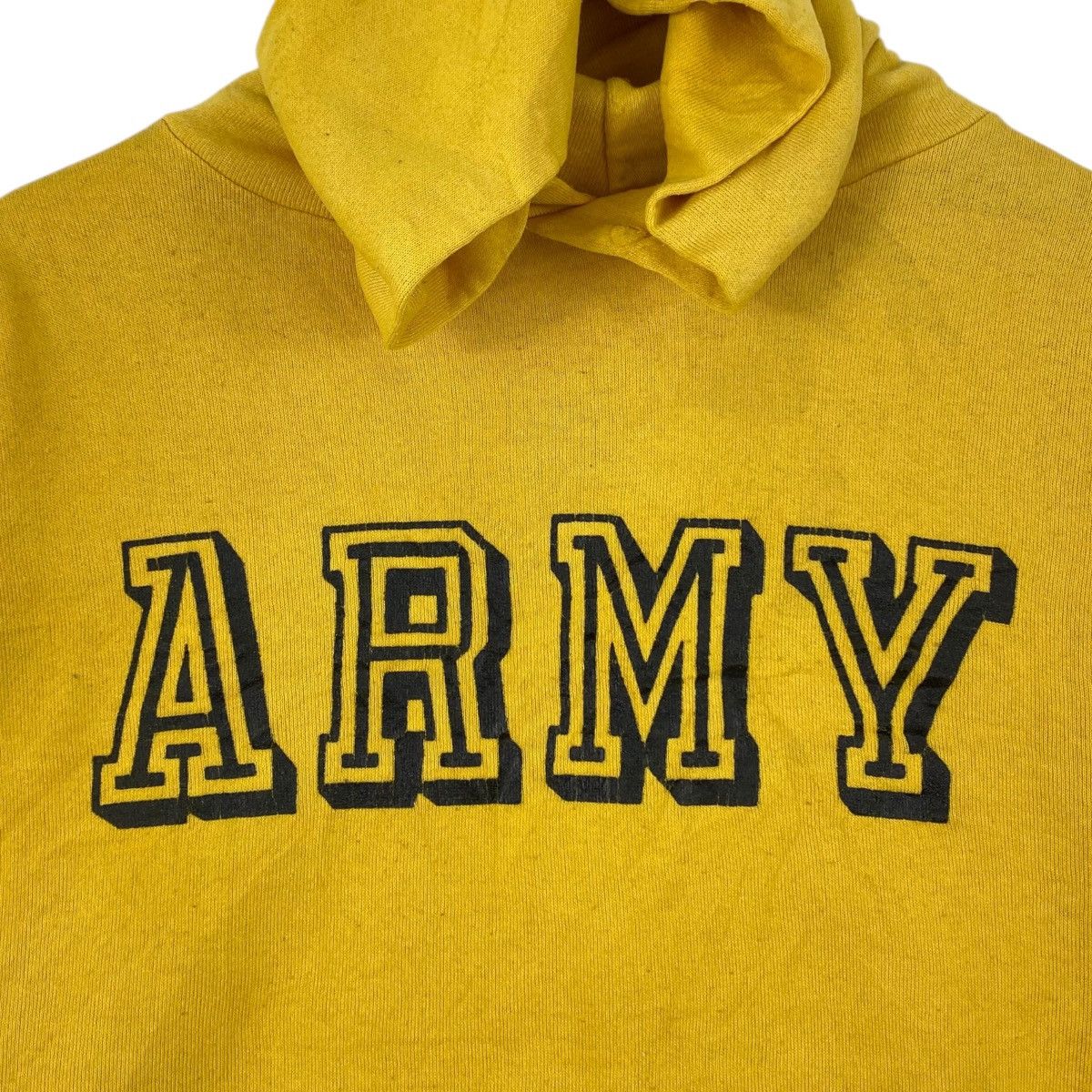 Russell Athletic Vintage 90s RUSSELL ATHLETIC USA Army Print Hooded Yellow Size US L / EU 52-54 / 3 - 3 Thumbnail